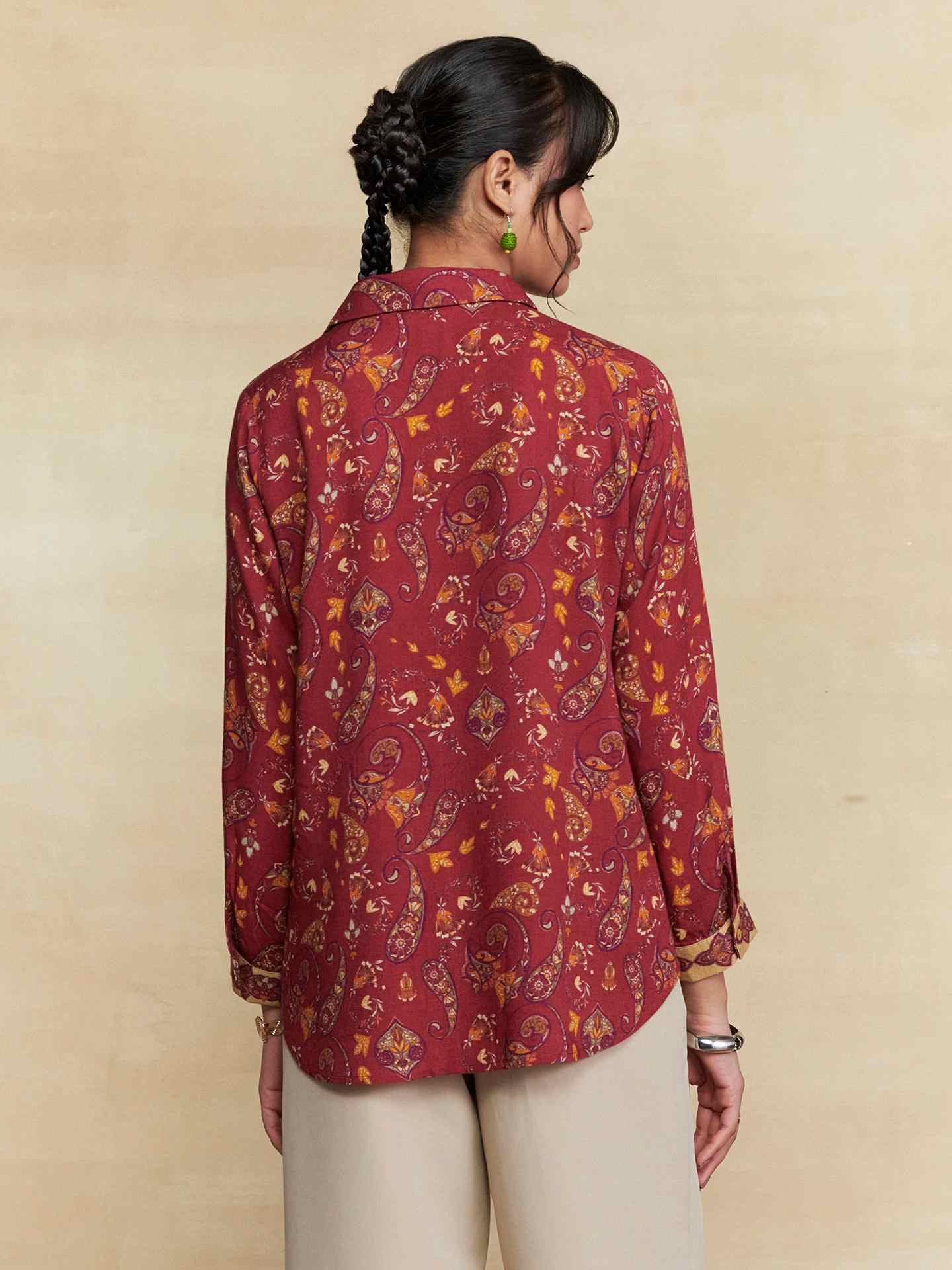 Maroon Dandelion Shirt