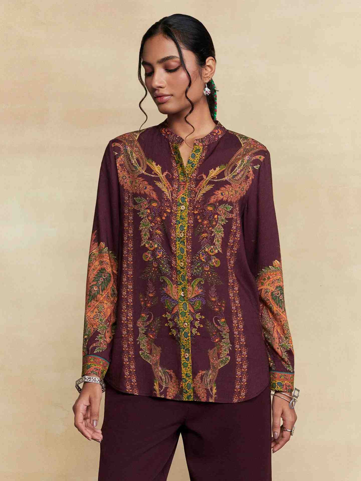 Wine Tuberose Shirt