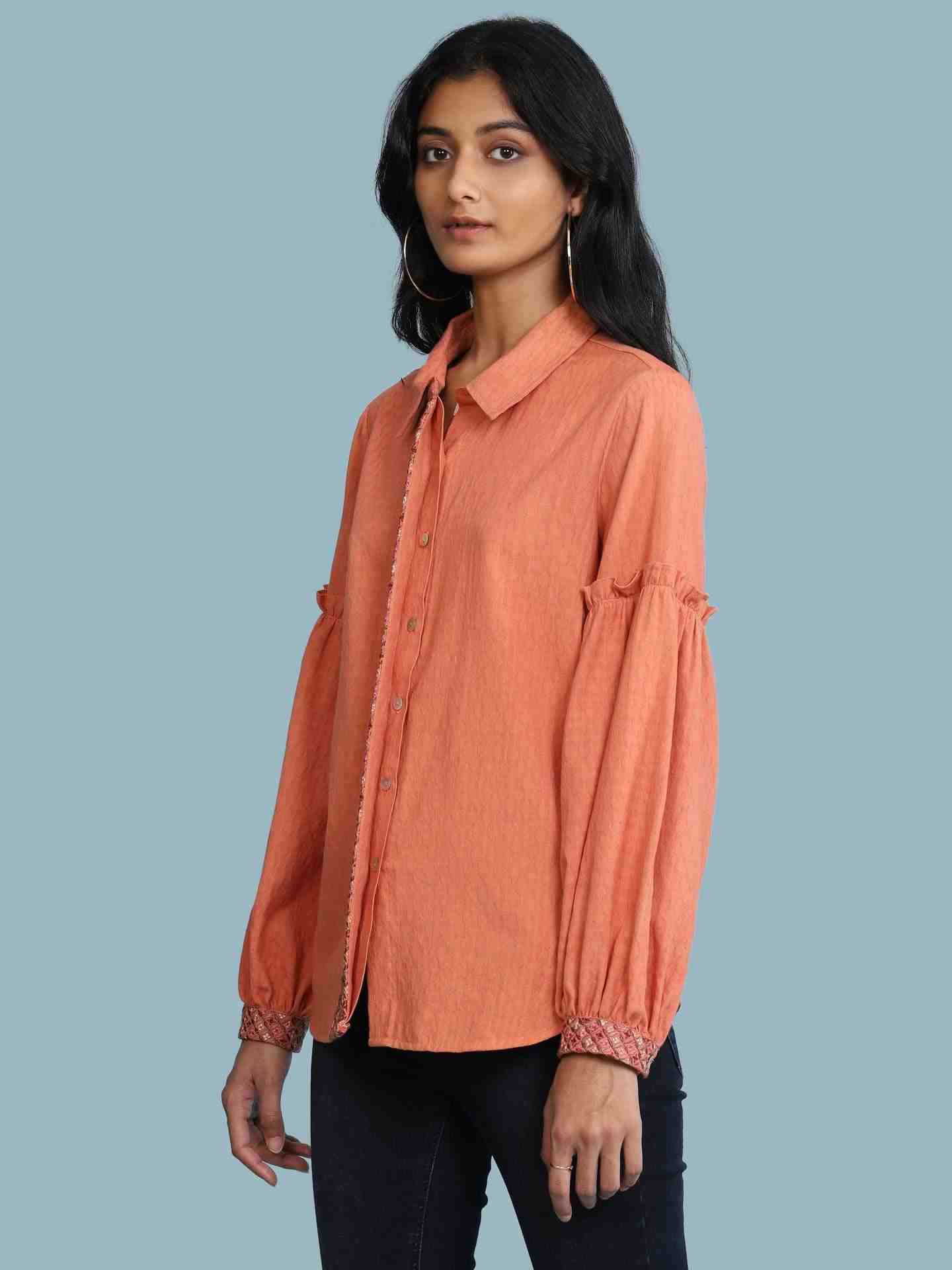 Peach Arcadia Solid Shirt