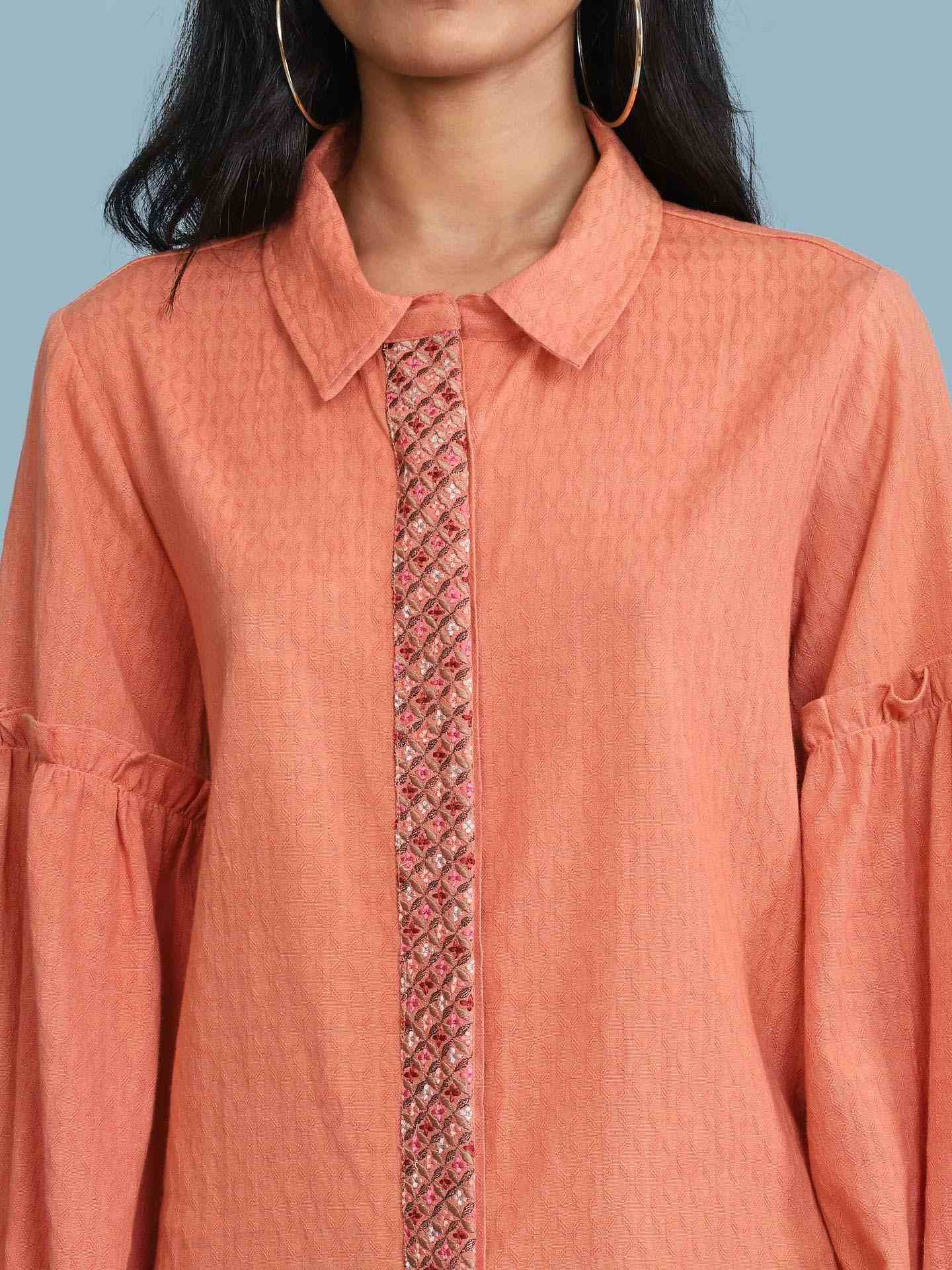 Peach Arcadia Solid Shirt