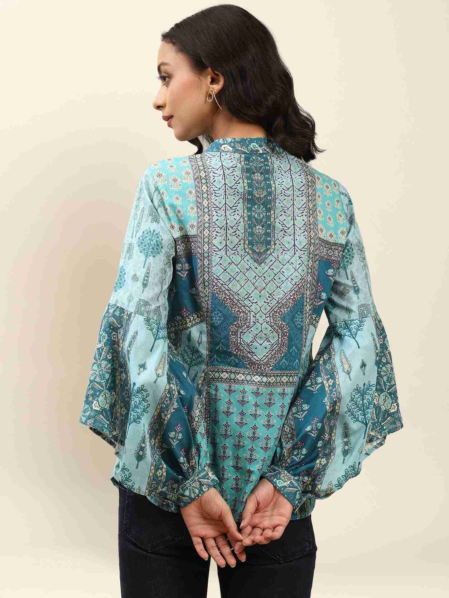 Blue Avadh Shirt
