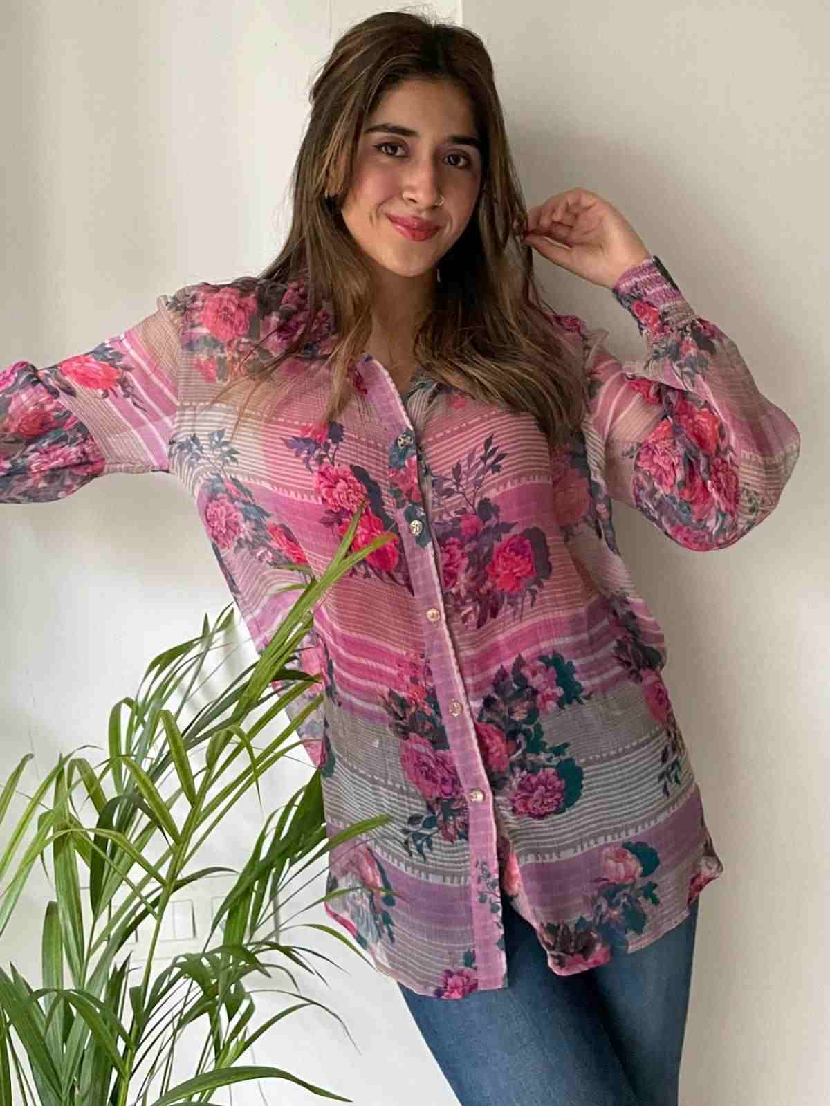 Lavender Floric Shirt