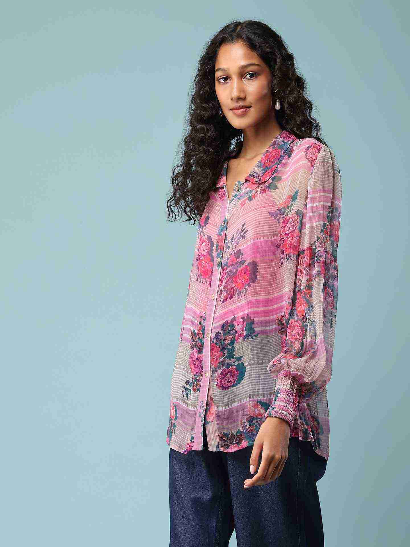 Lavender Floric Shirt