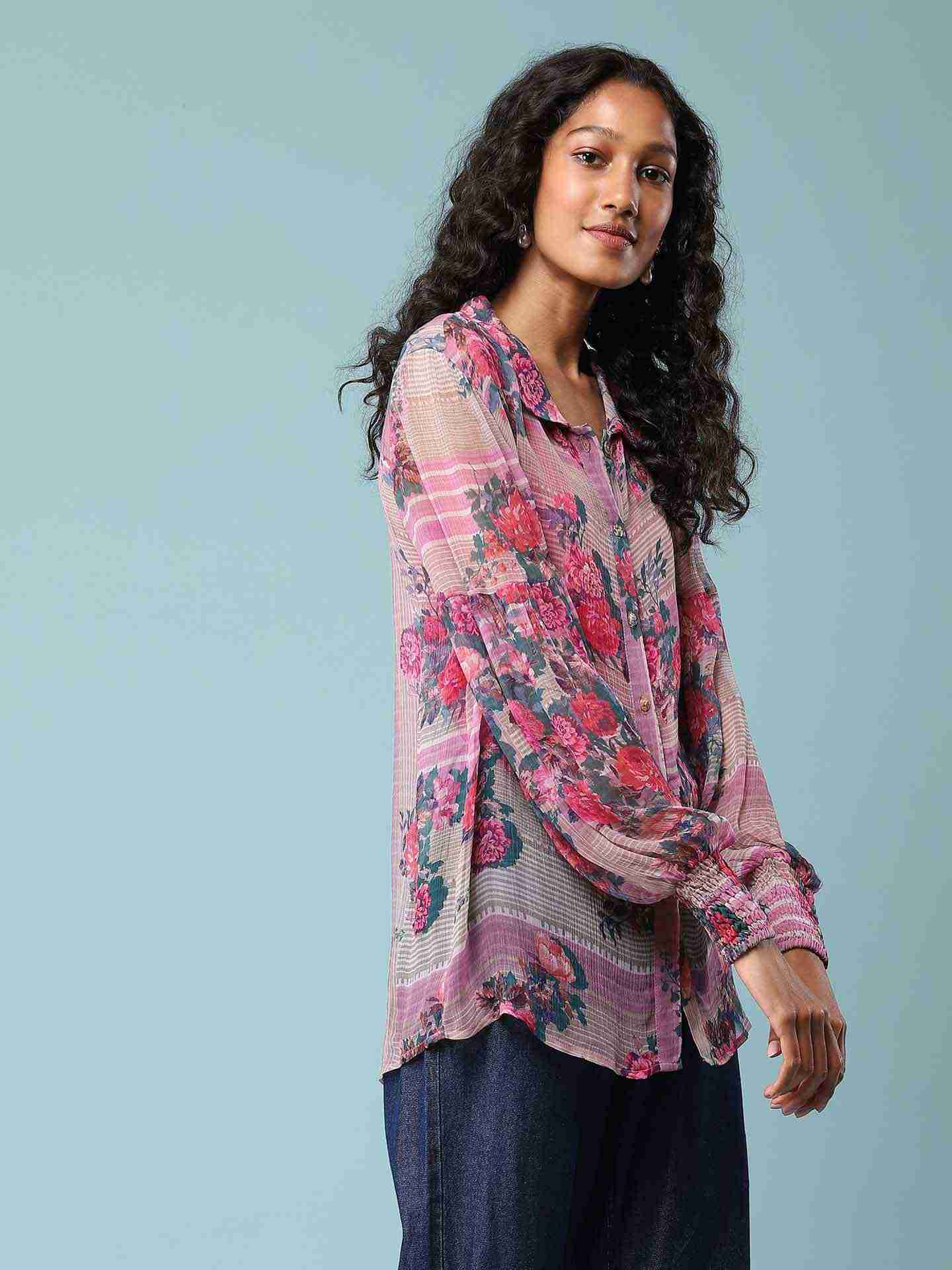 Lavender Floric Shirt