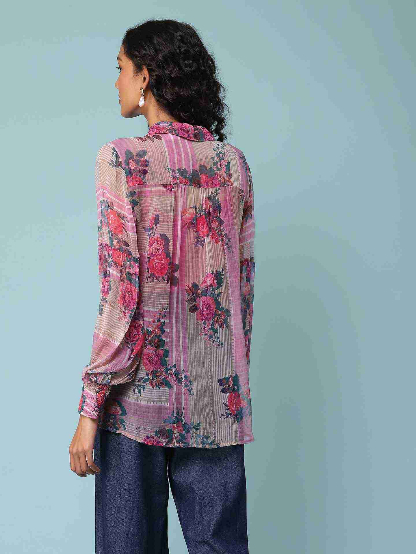 Lavender Floric Shirt