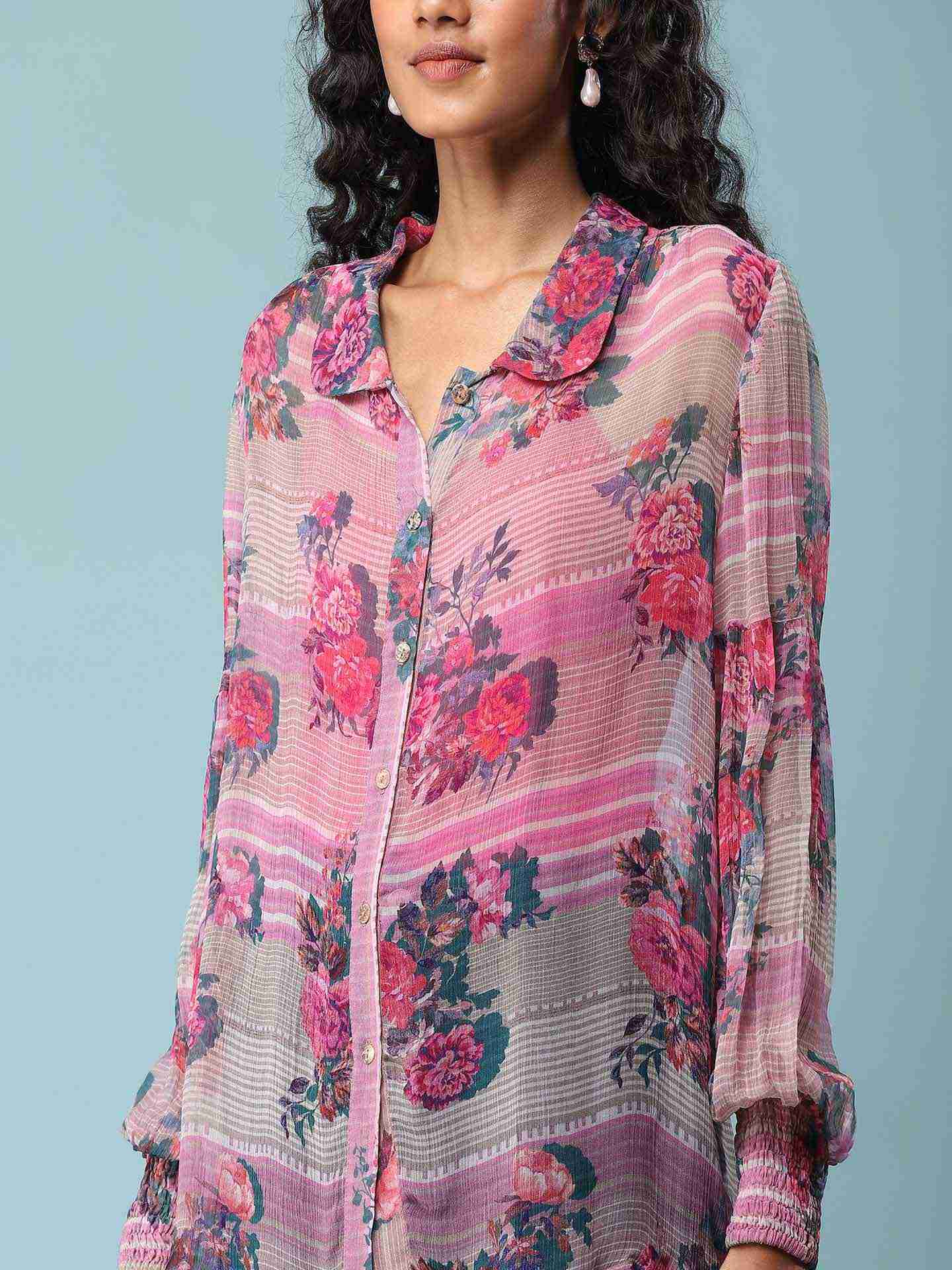 Lavender Floric Shirt