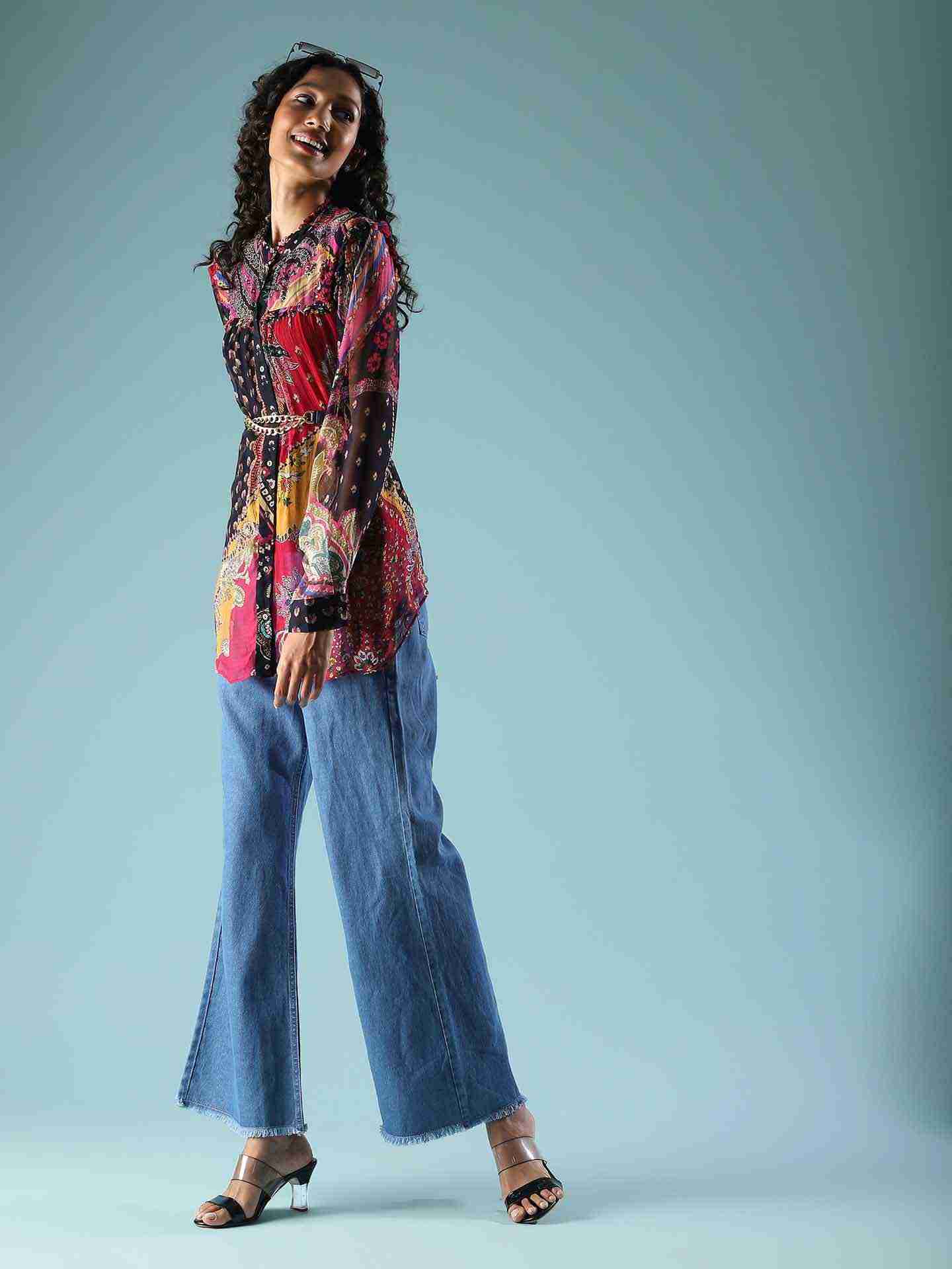 Black Patch Paisley Shirt