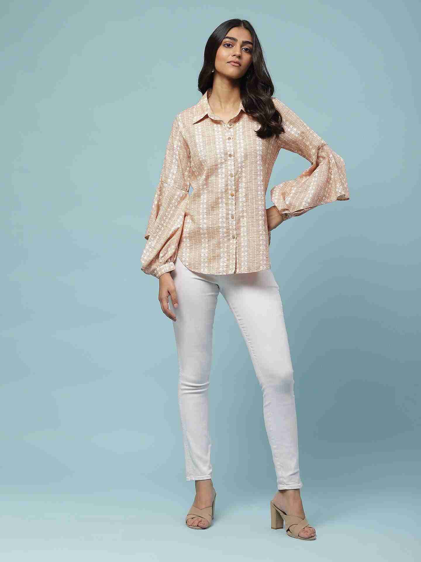 Peach Prarambh Shirt