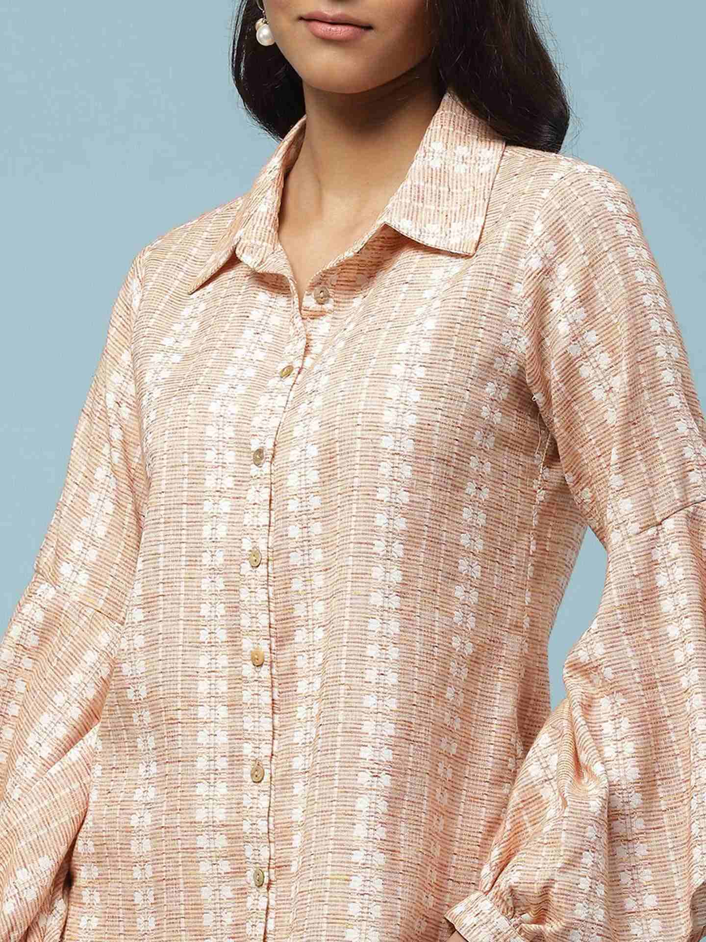 Peach Prarambh Shirt