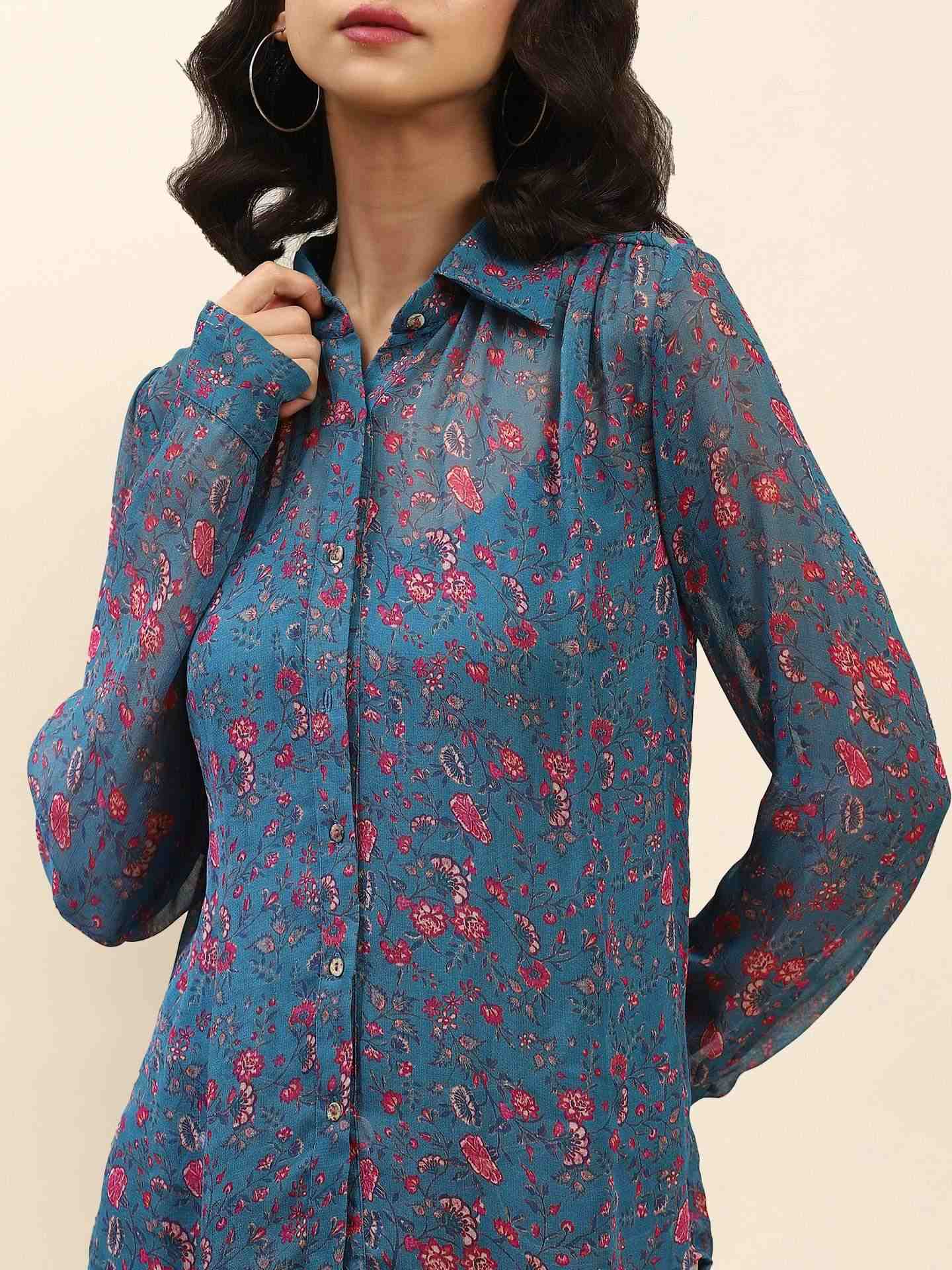 Blue Rosafi Shirt