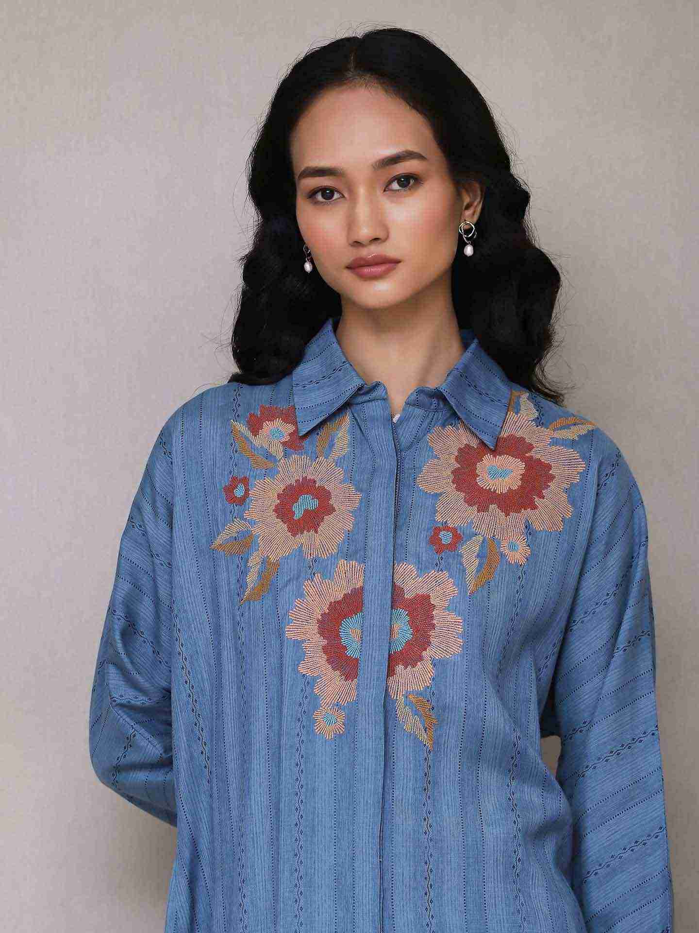Blue Pottery Solid Shirt