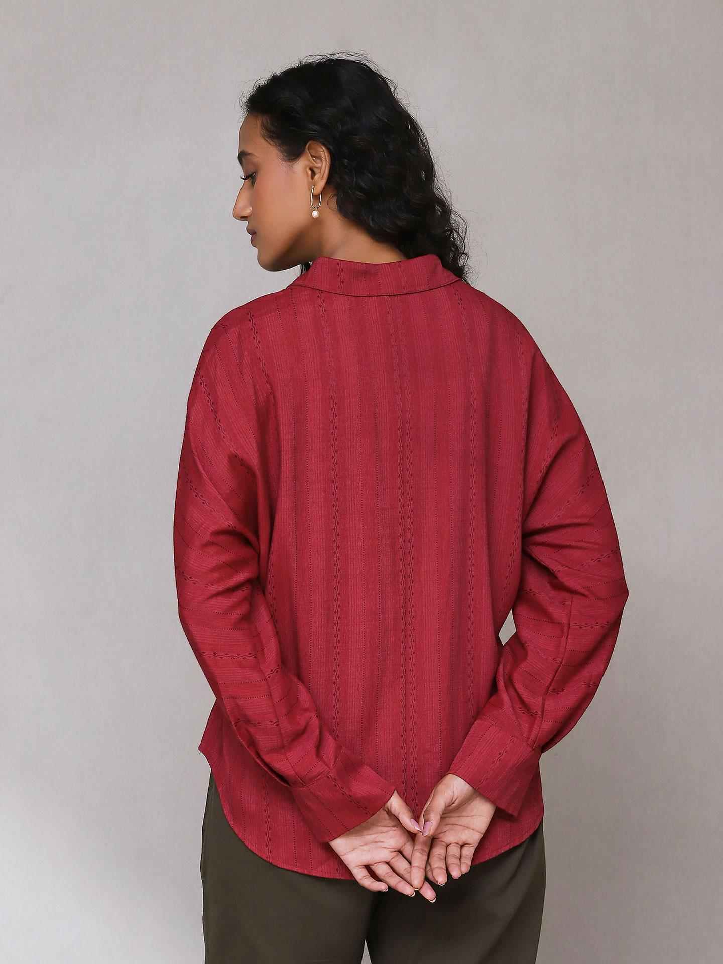Maroon Pottery Solid Shirt