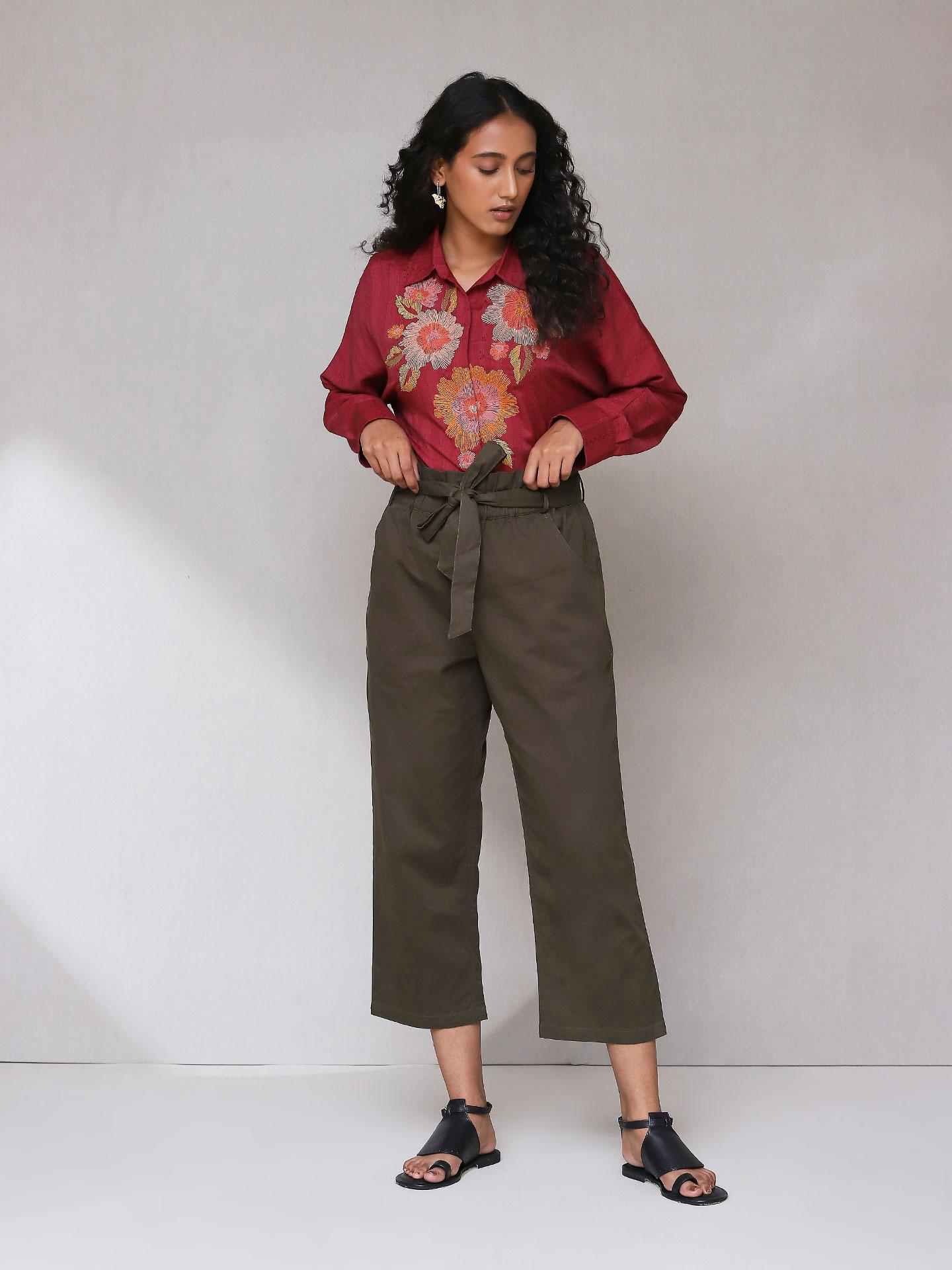 Maroon Pottery Solid Shirt