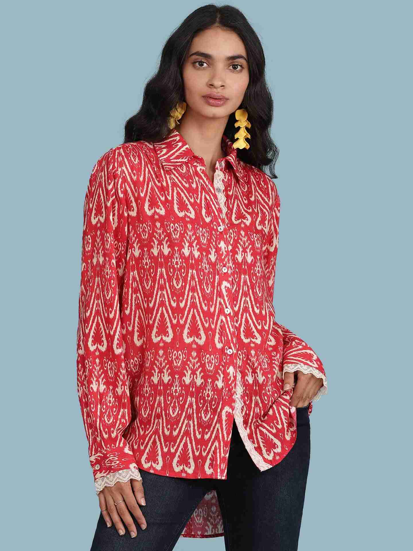 Red Ikat Pop Shirt