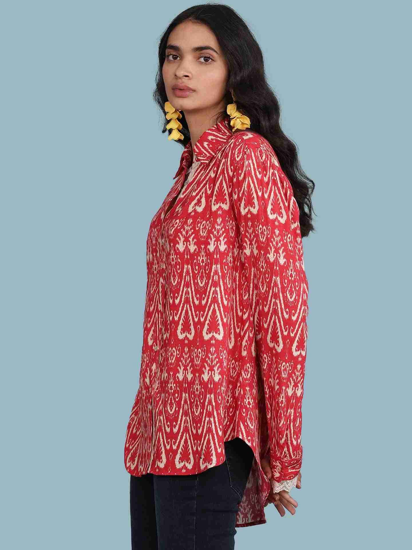 Red Ikat Pop Shirt