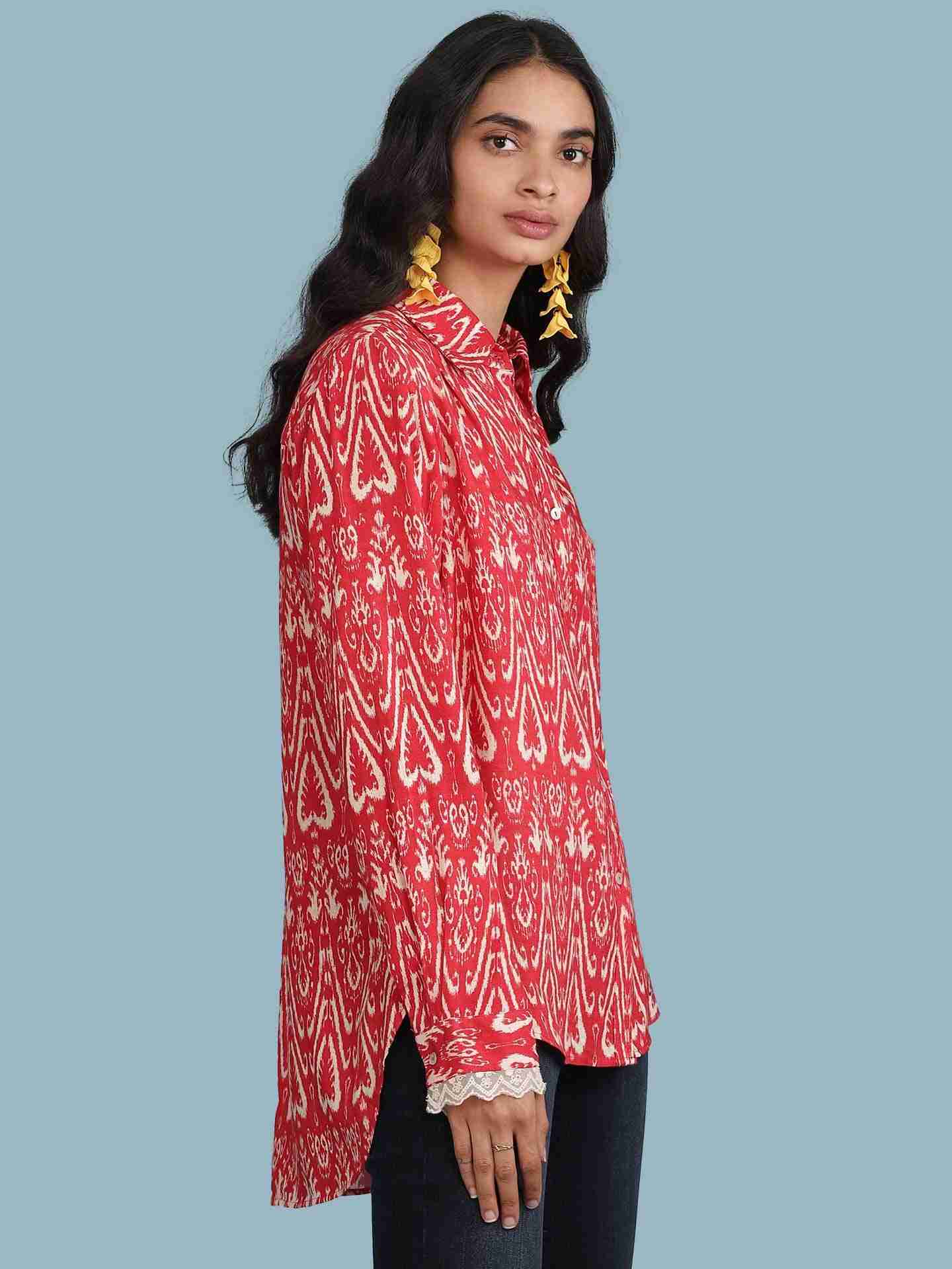 Red Ikat Pop Shirt