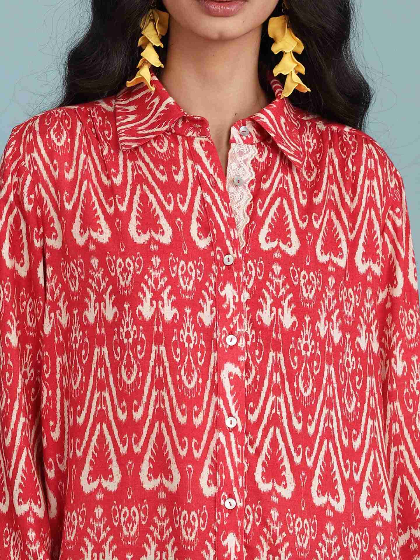 Red Ikat Pop Shirt