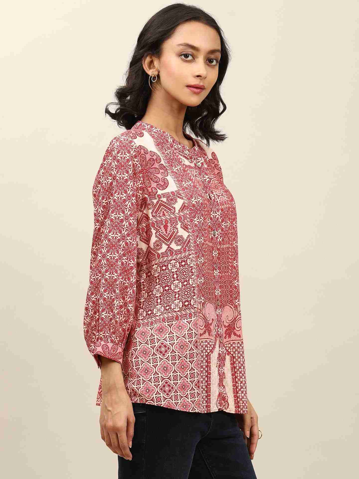 Burgandy Neeldhun Shirt