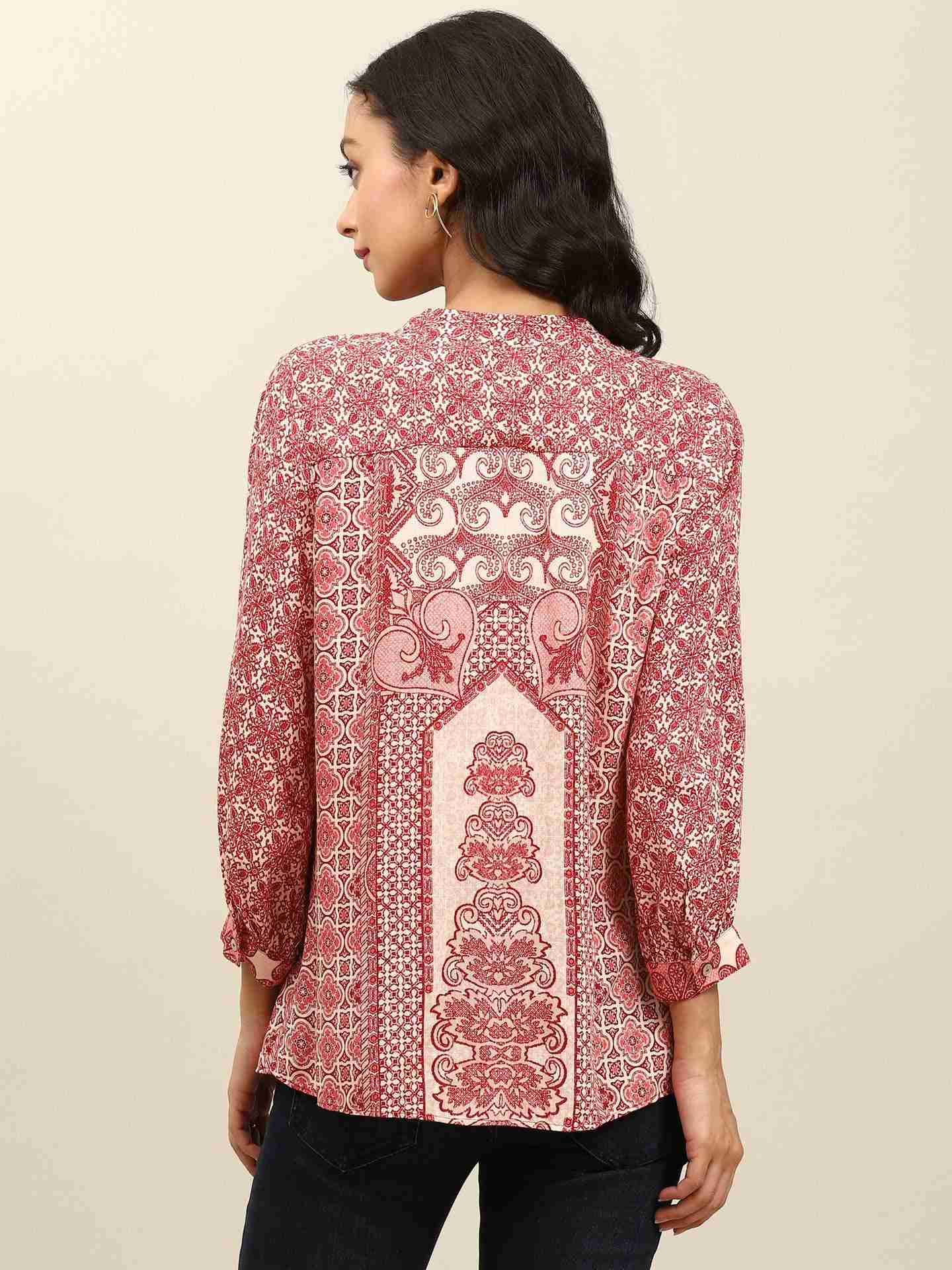 Burgandy Neeldhun Shirt