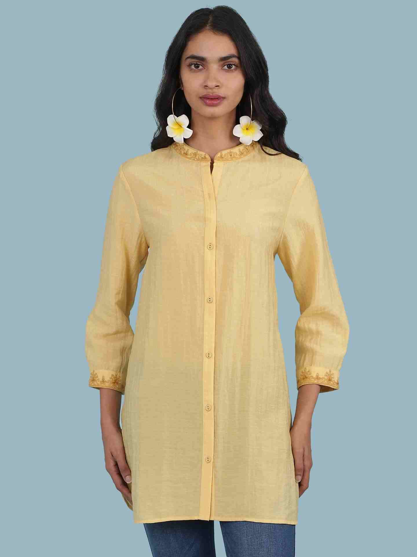 Yellow Mastani Solid Shirt