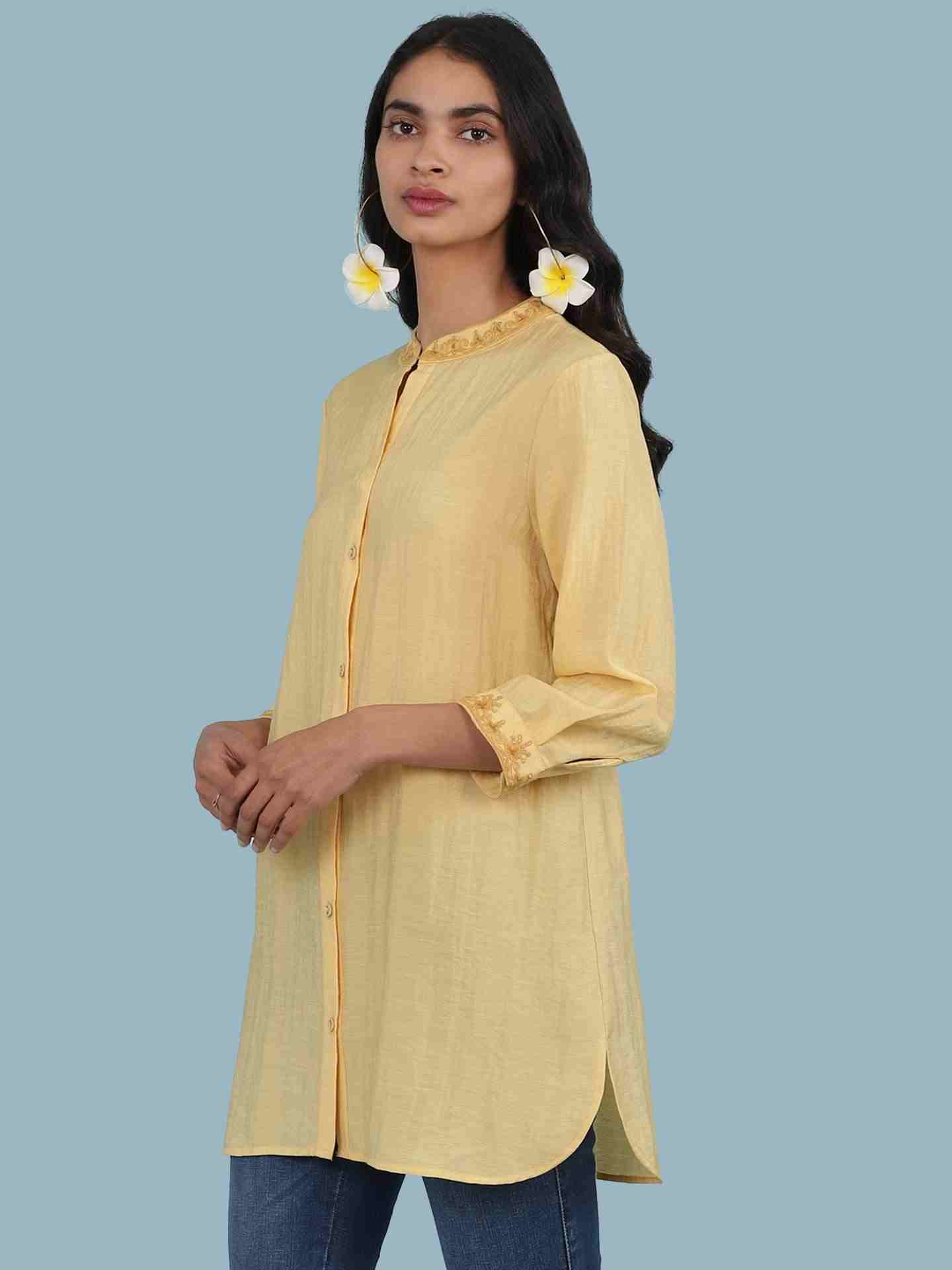 Yellow Mastani Solid Shirt