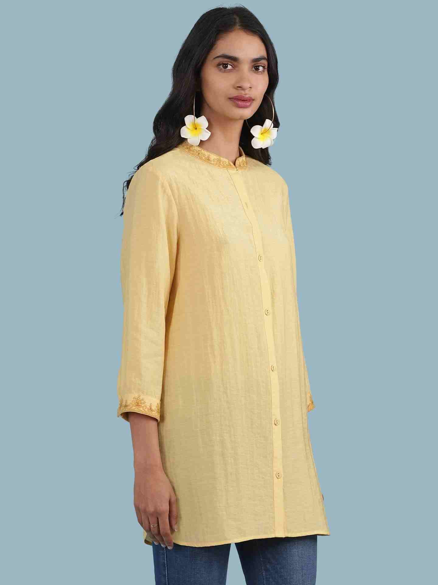 Yellow Mastani Solid Shirt