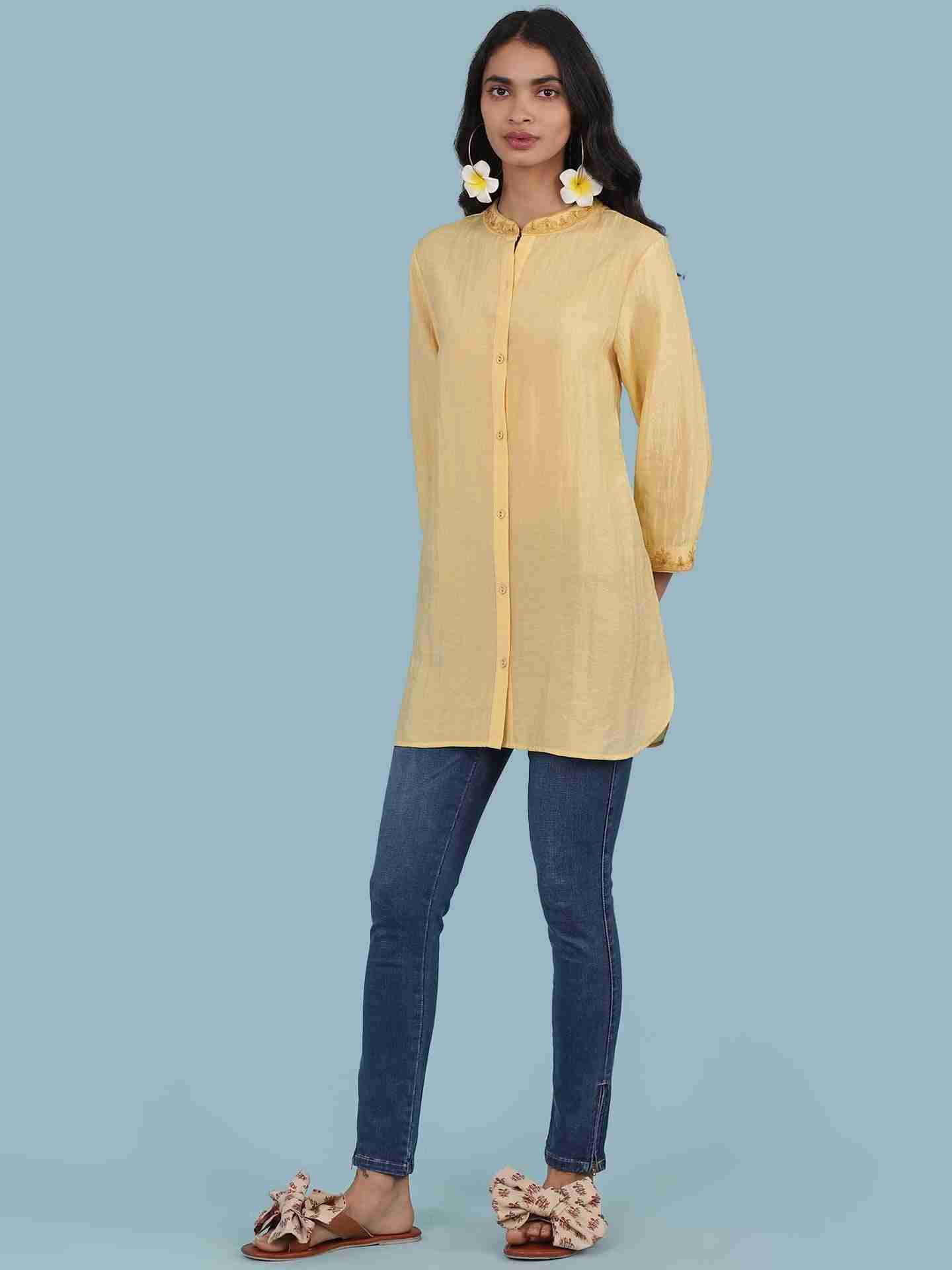 Yellow Mastani Solid Shirt