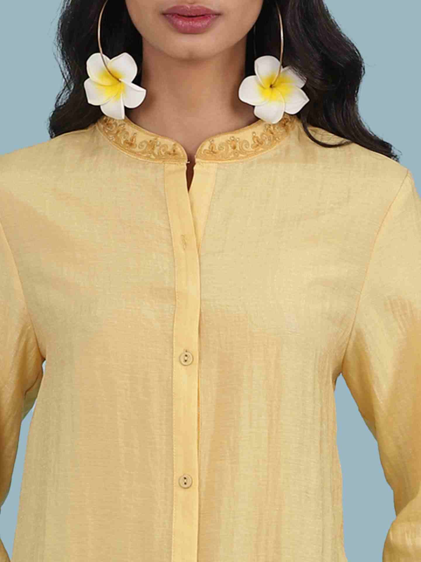 Yellow Mastani Solid Shirt