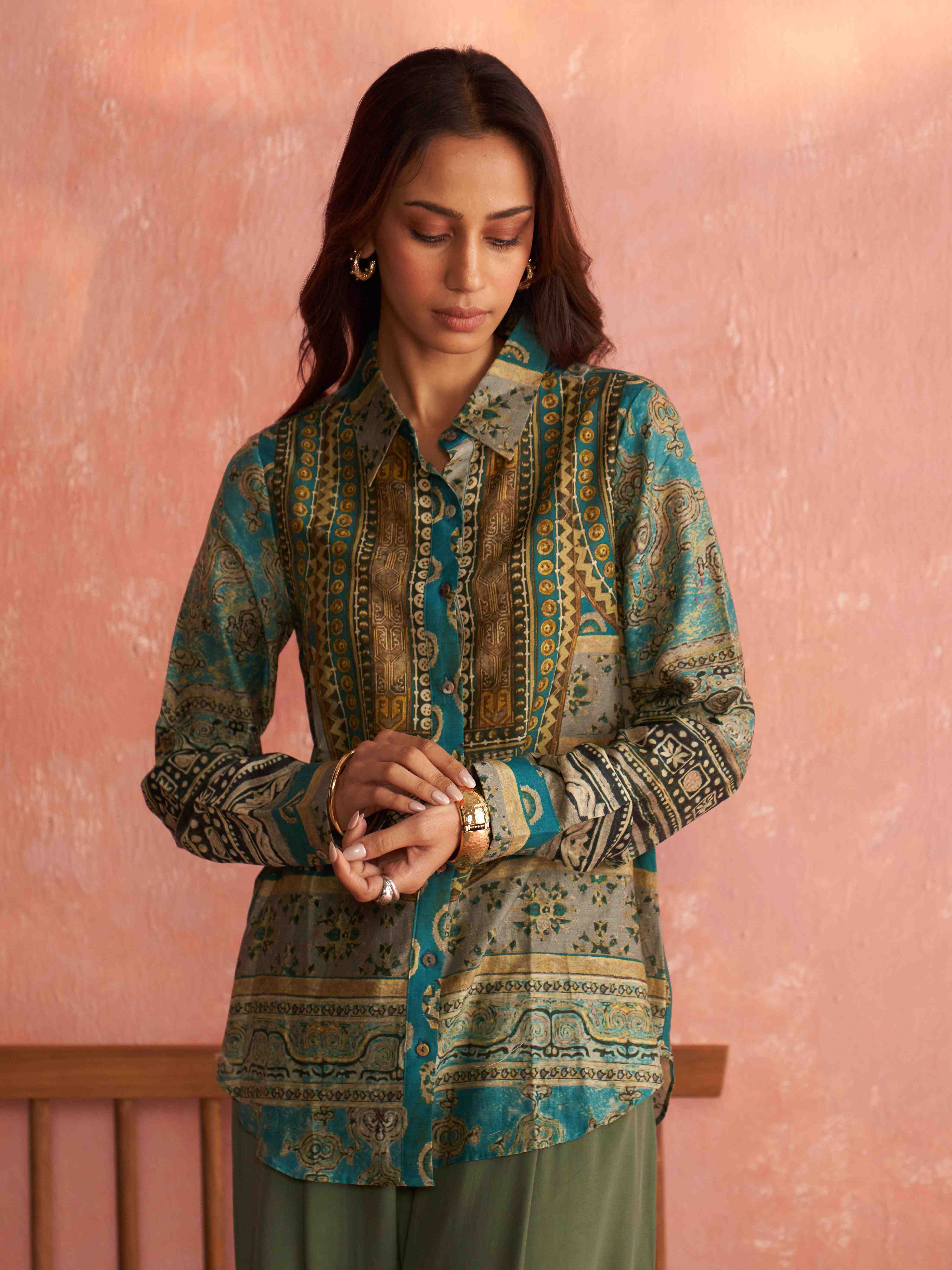 Turquoise Sarika Shirt