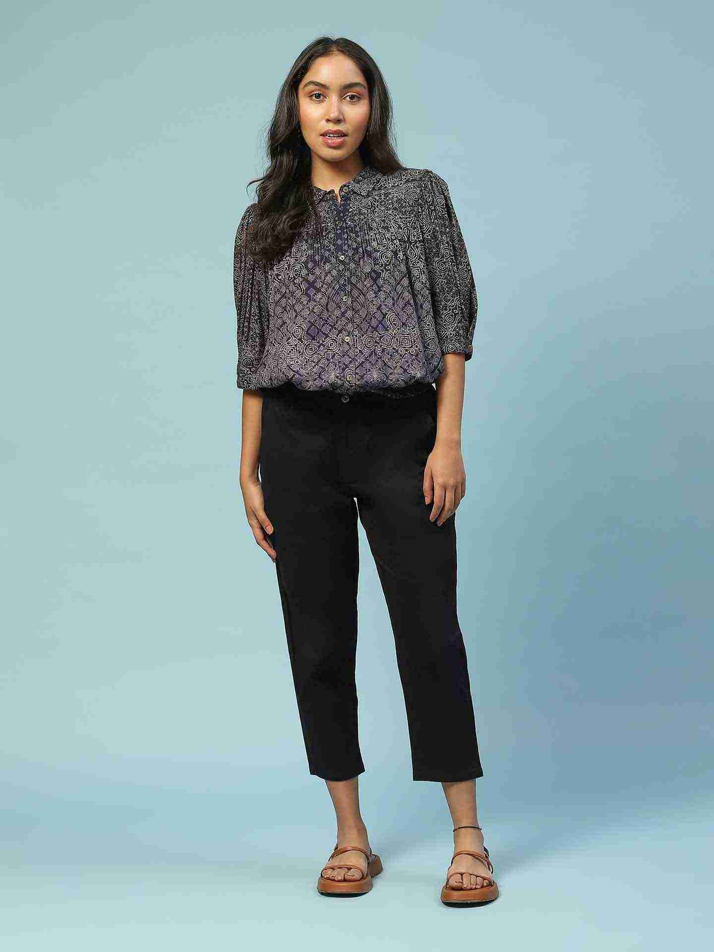 Navy Sui Dhaga Shirt