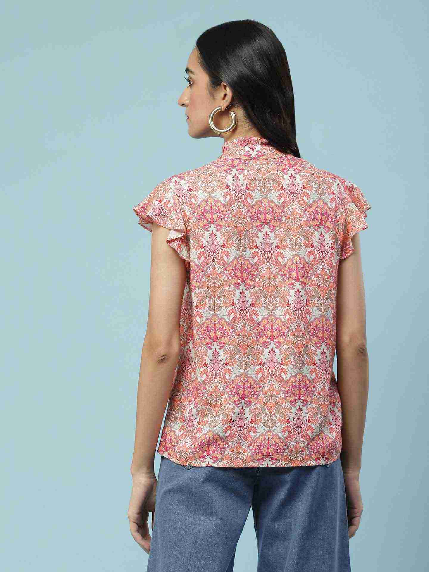 Pink Islamic Butti Shirt