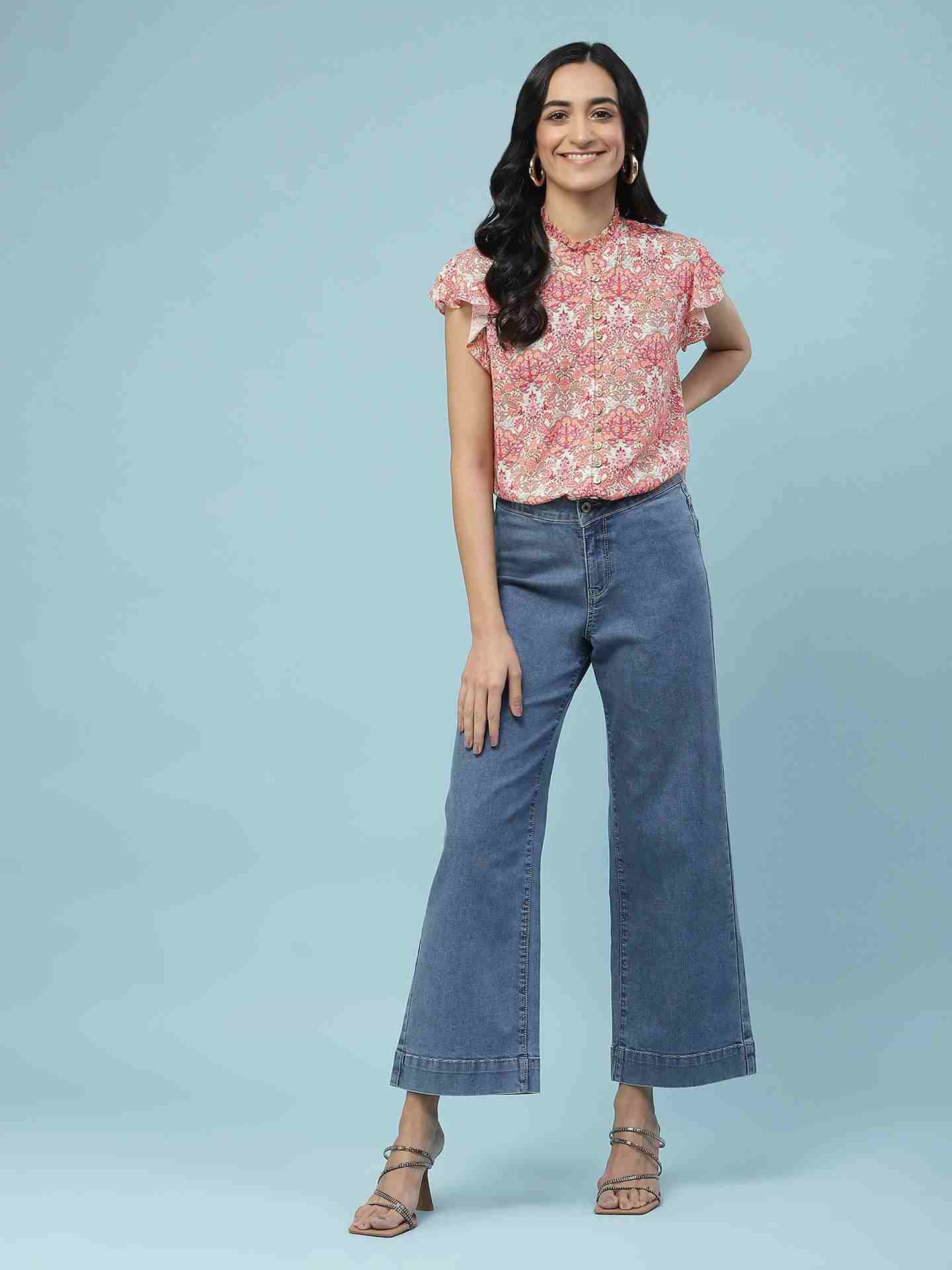Pink Islamic Butti Shirt