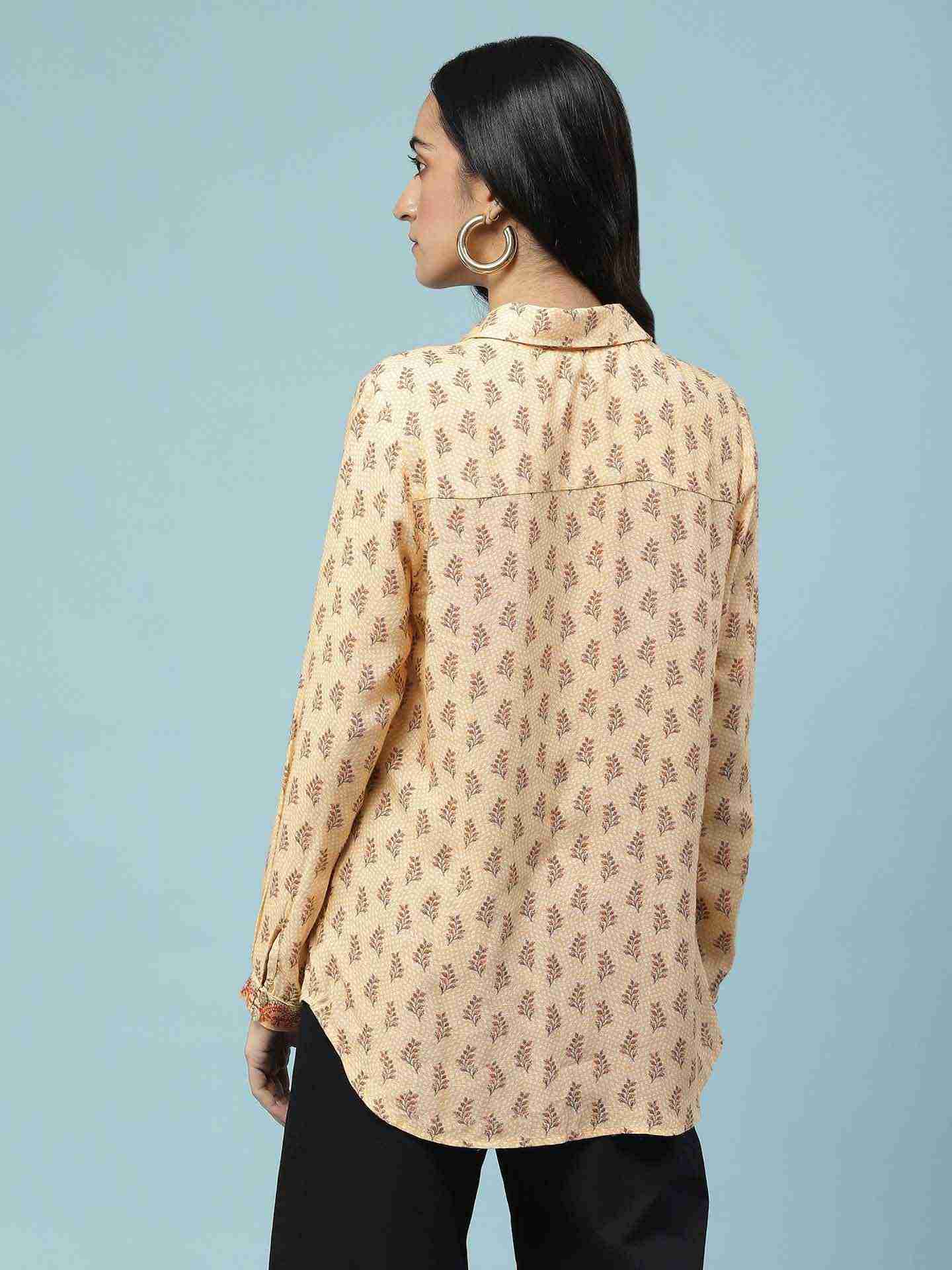 Yellow Kalamkari Shirt