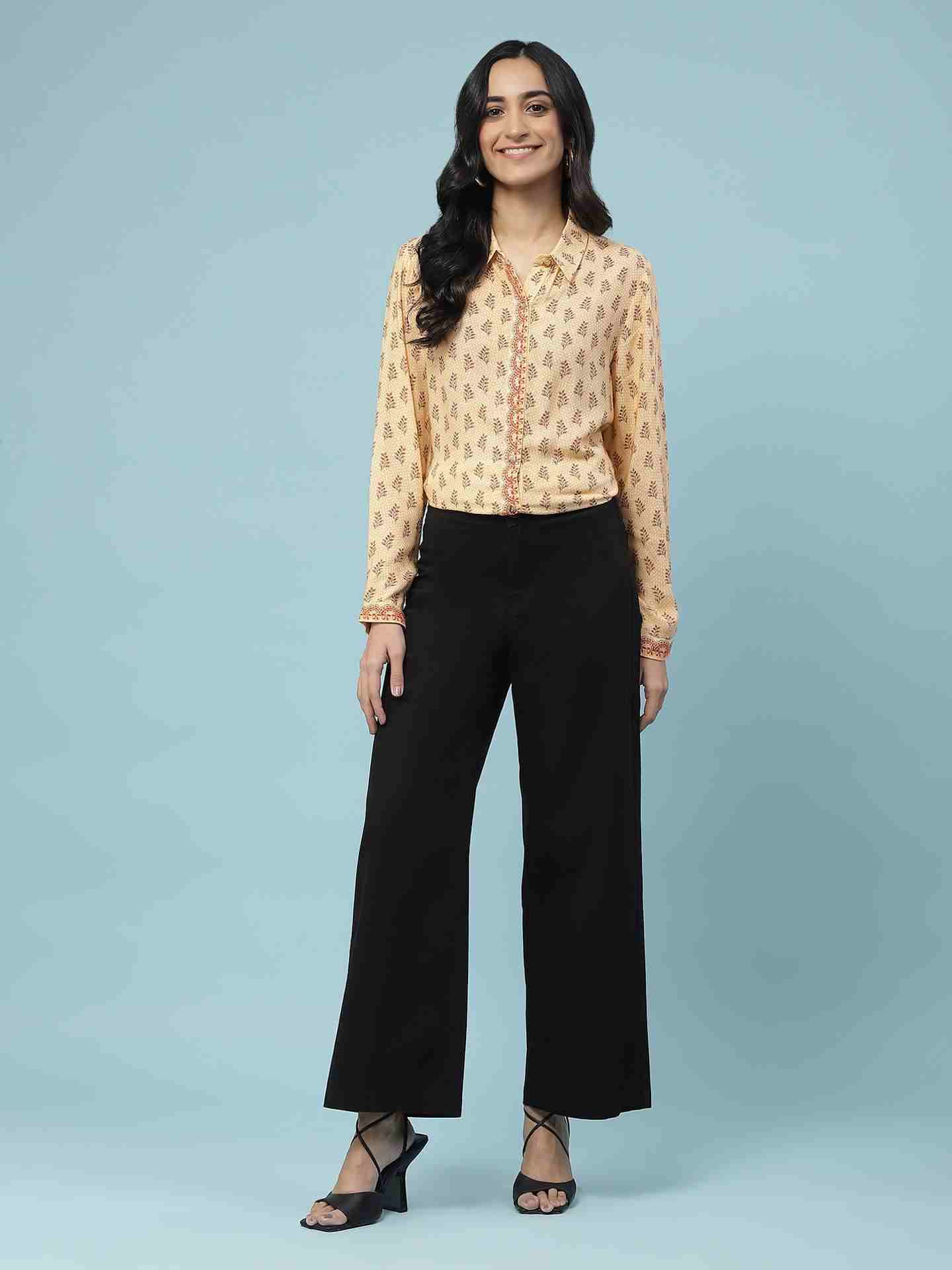 Yellow Kalamkari Shirt