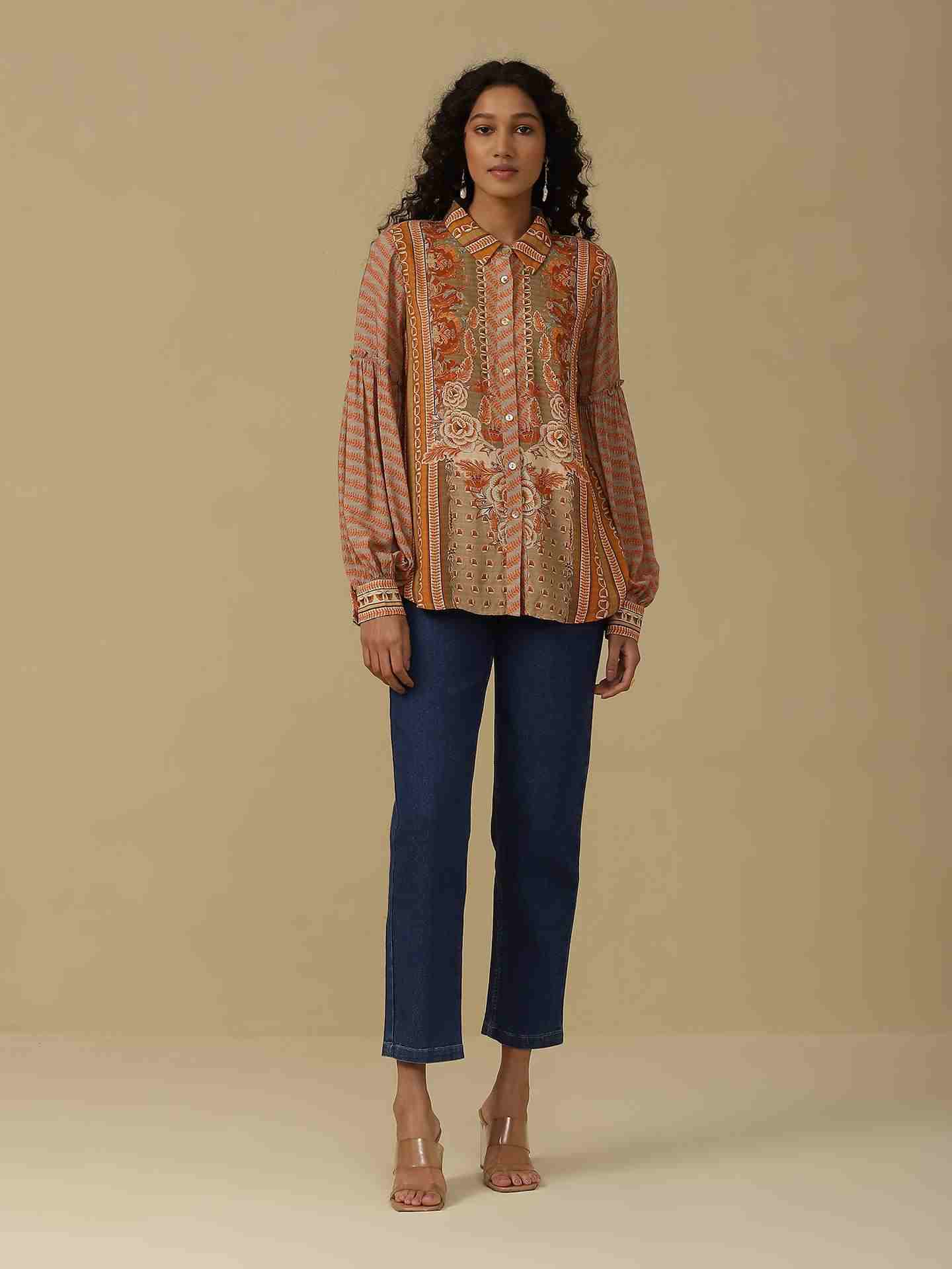 Rust Zunaira Shirt