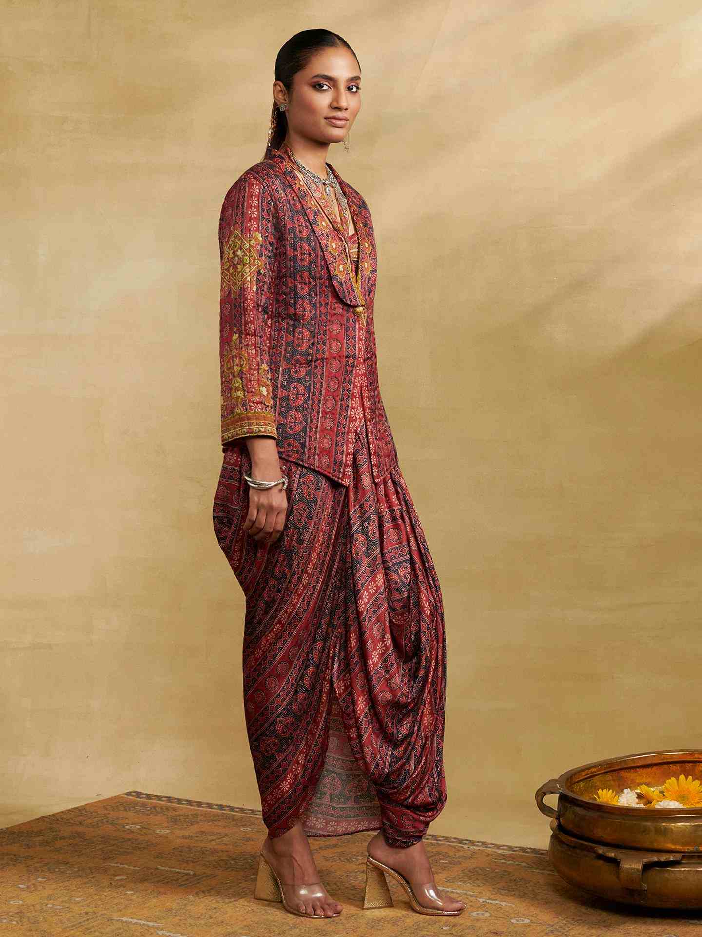 Burgandy Sarang Skirt Set