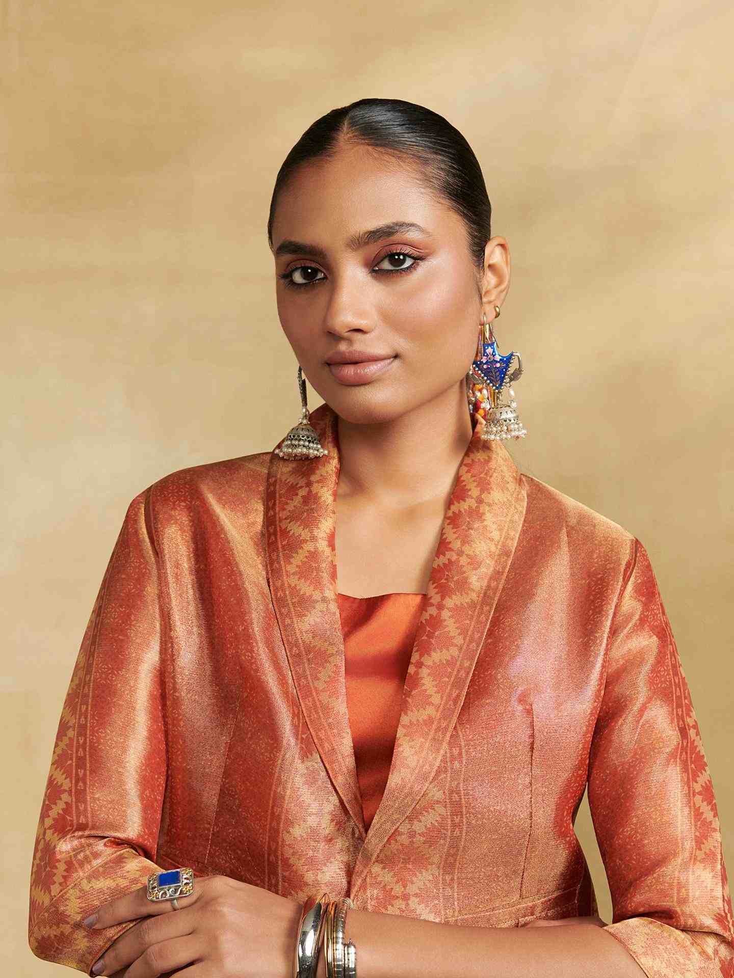 Rust Tissue Festive Skirt Set