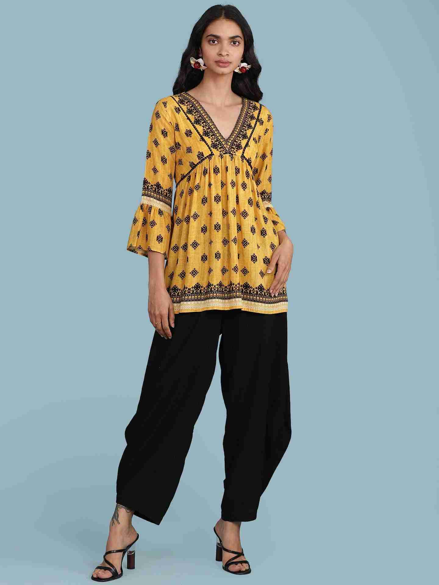 Black Solid Dhoti Pants