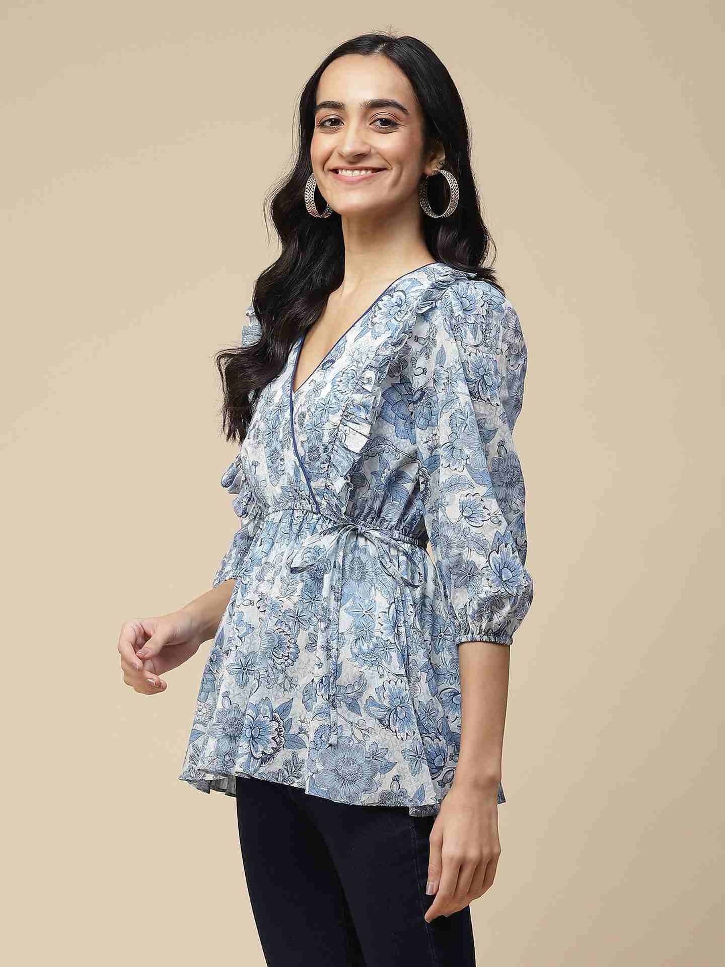Blue Suhani Tiered Top