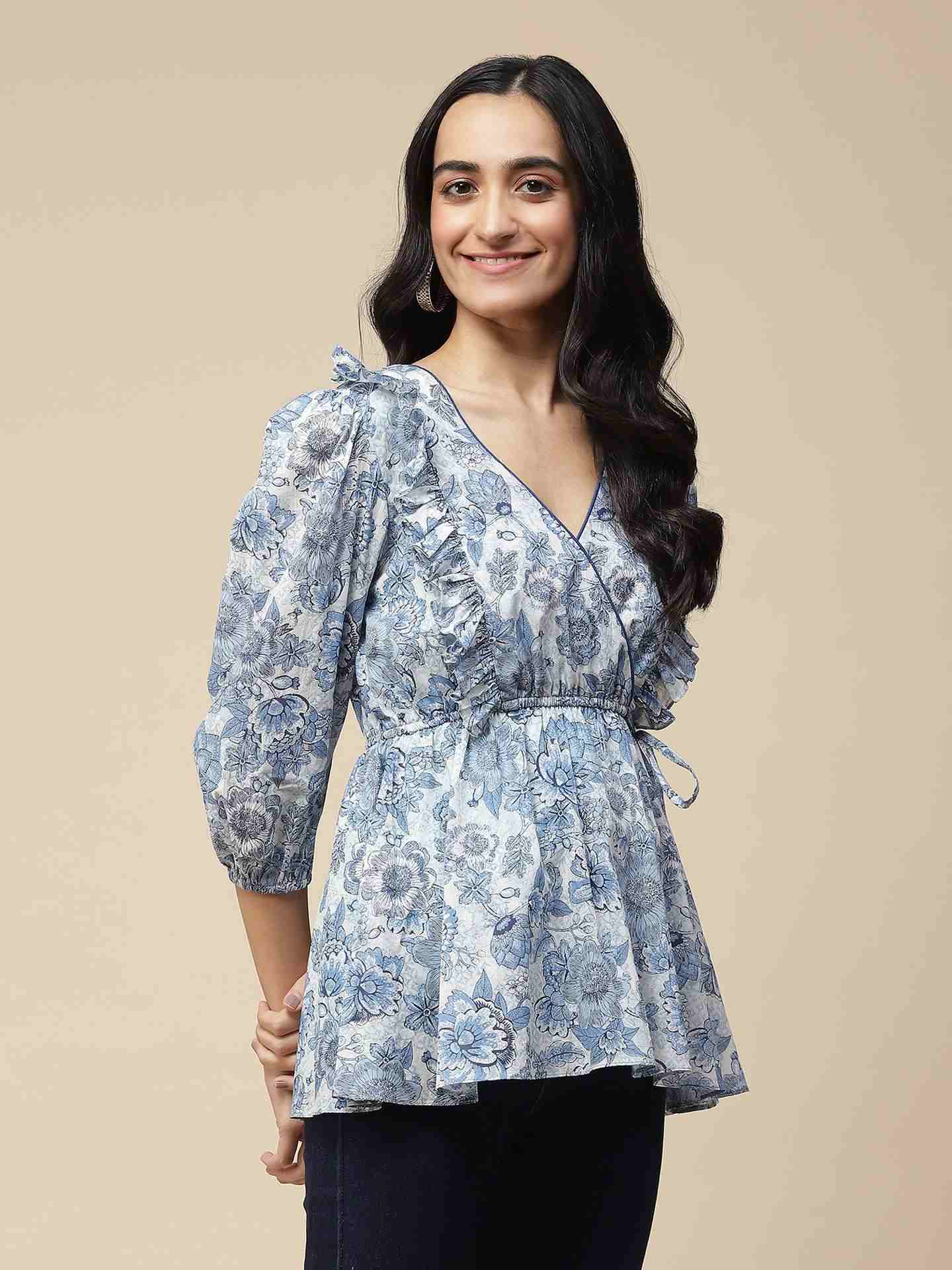 Blue Suhani Tiered Top