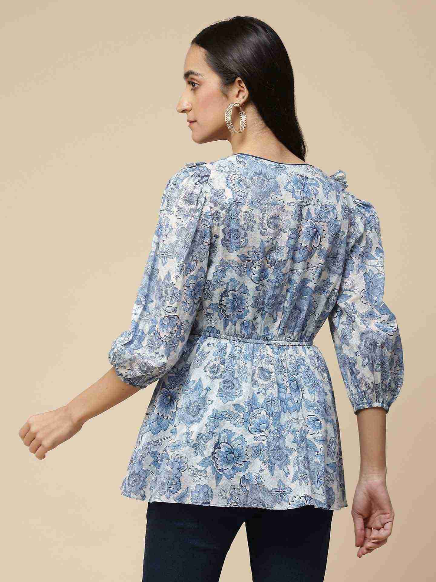 Blue Suhani Tiered Top