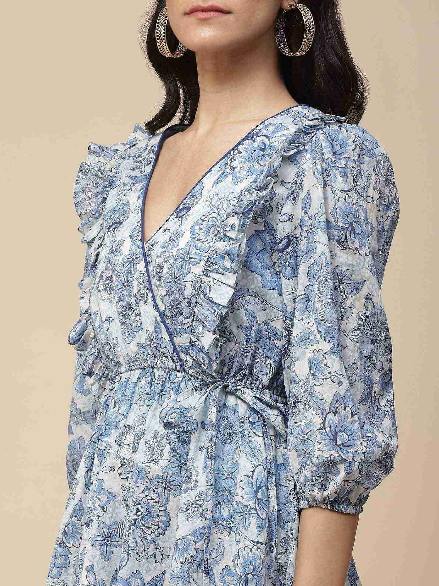 Blue Suhani Tiered Top
