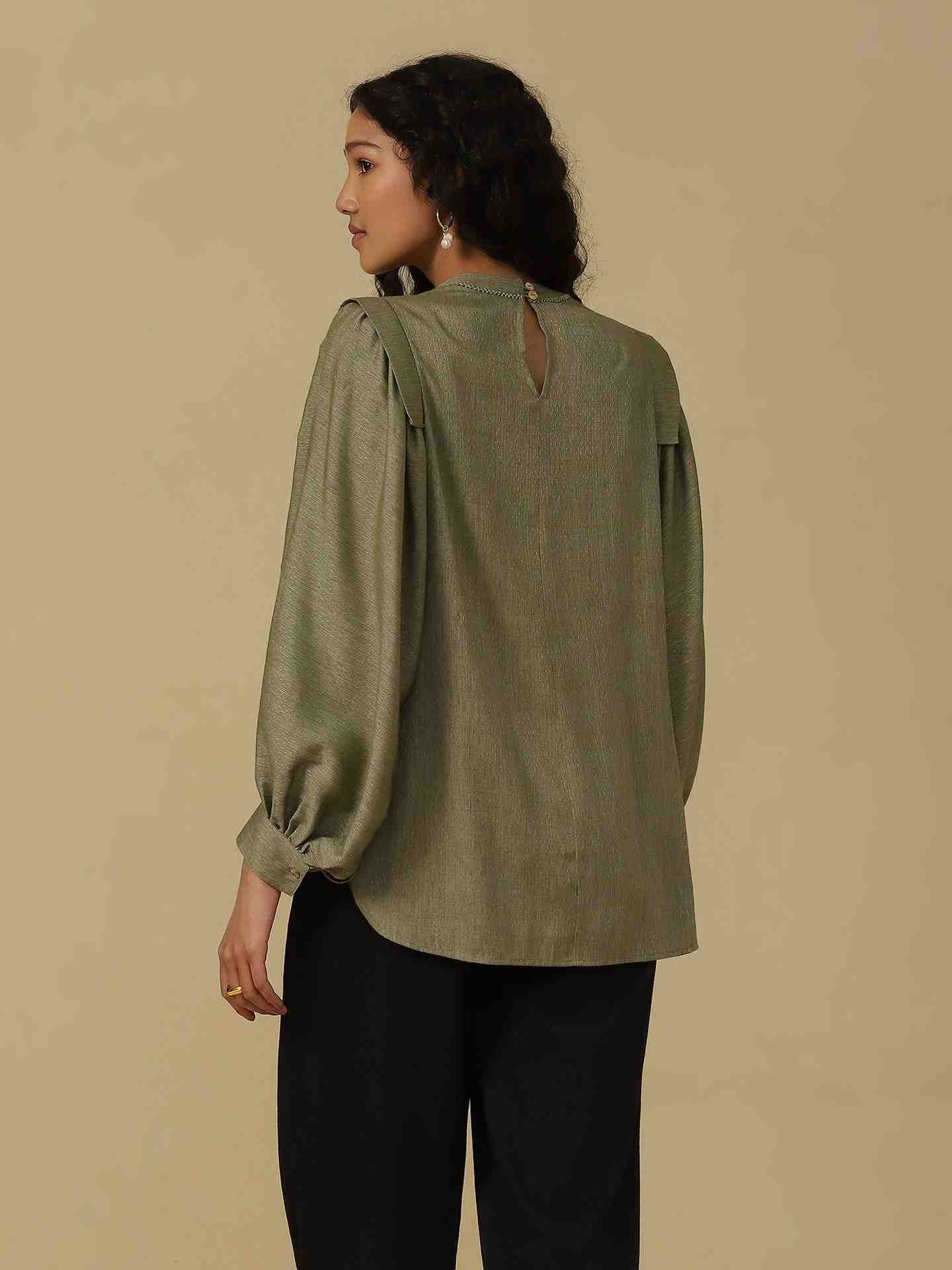 Sage Green Emiko Solid Boxy Top