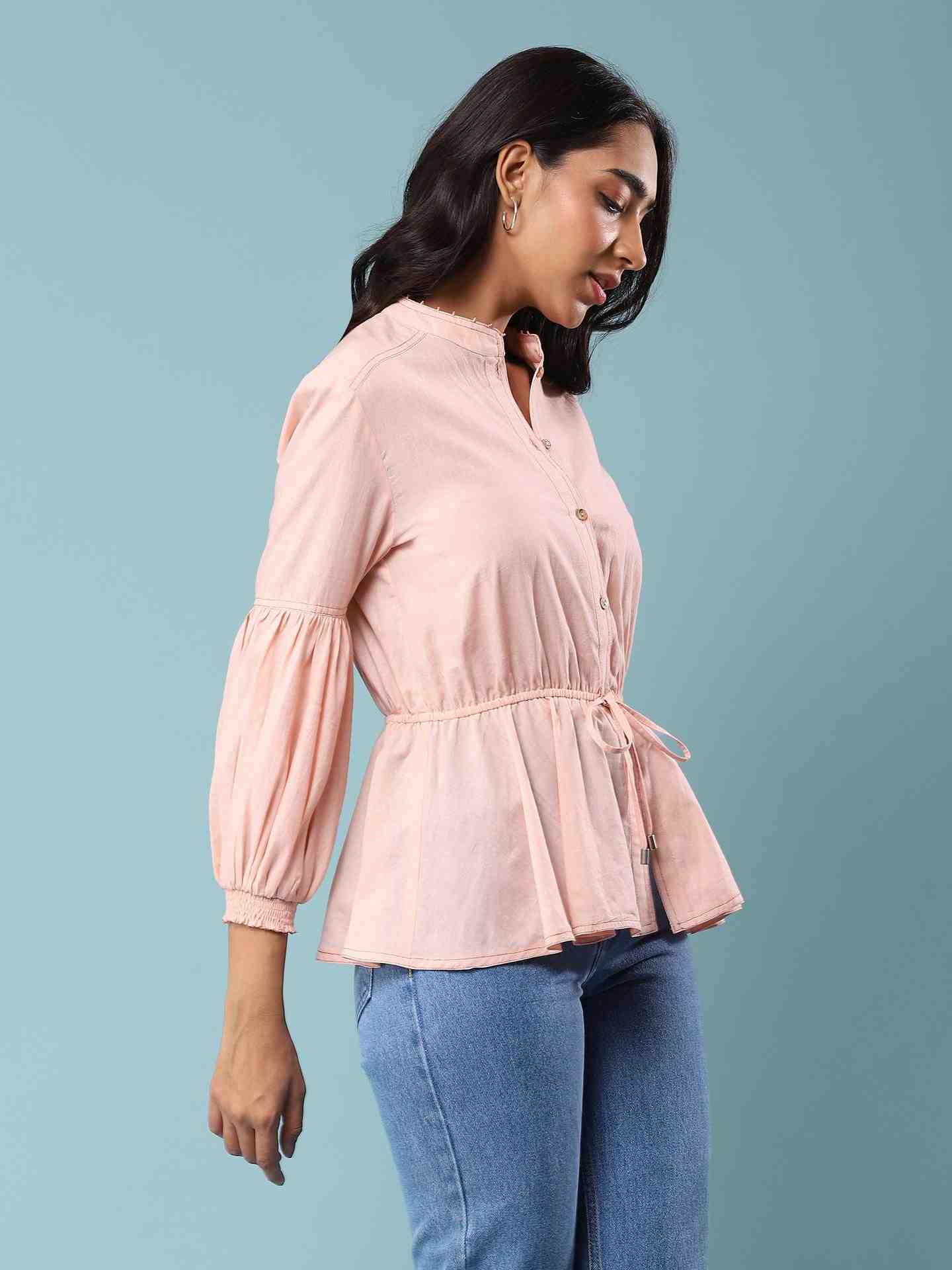 Blush Pink Joanna Button-Down Top