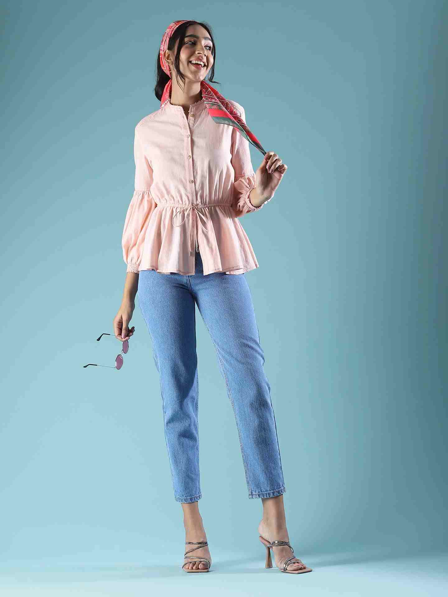 Blush Pink Joanna Button-Down Top
