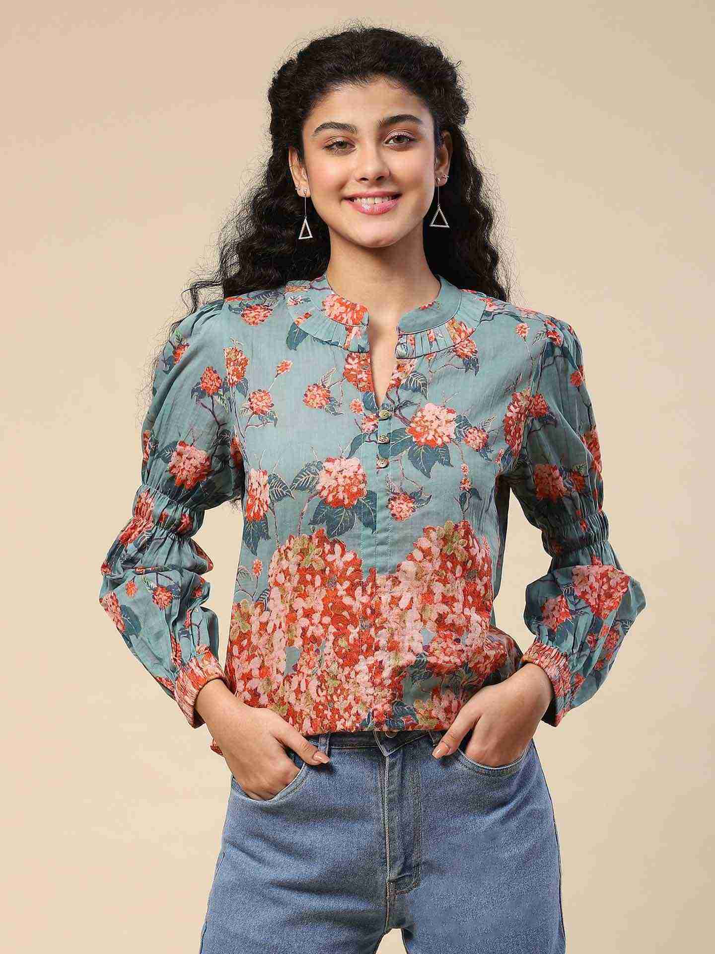 Green Kalakriti Top