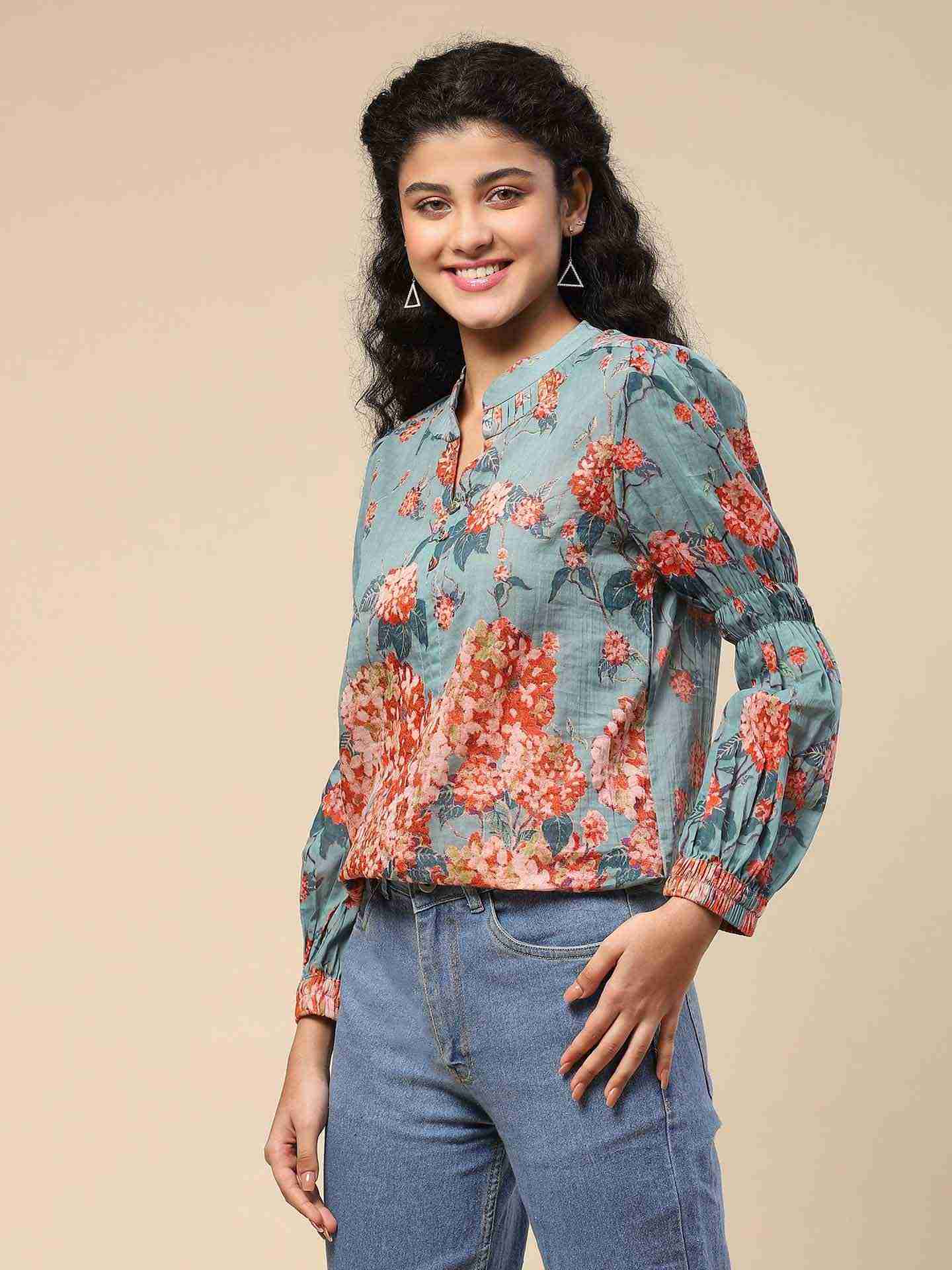 Green Kalakriti Top