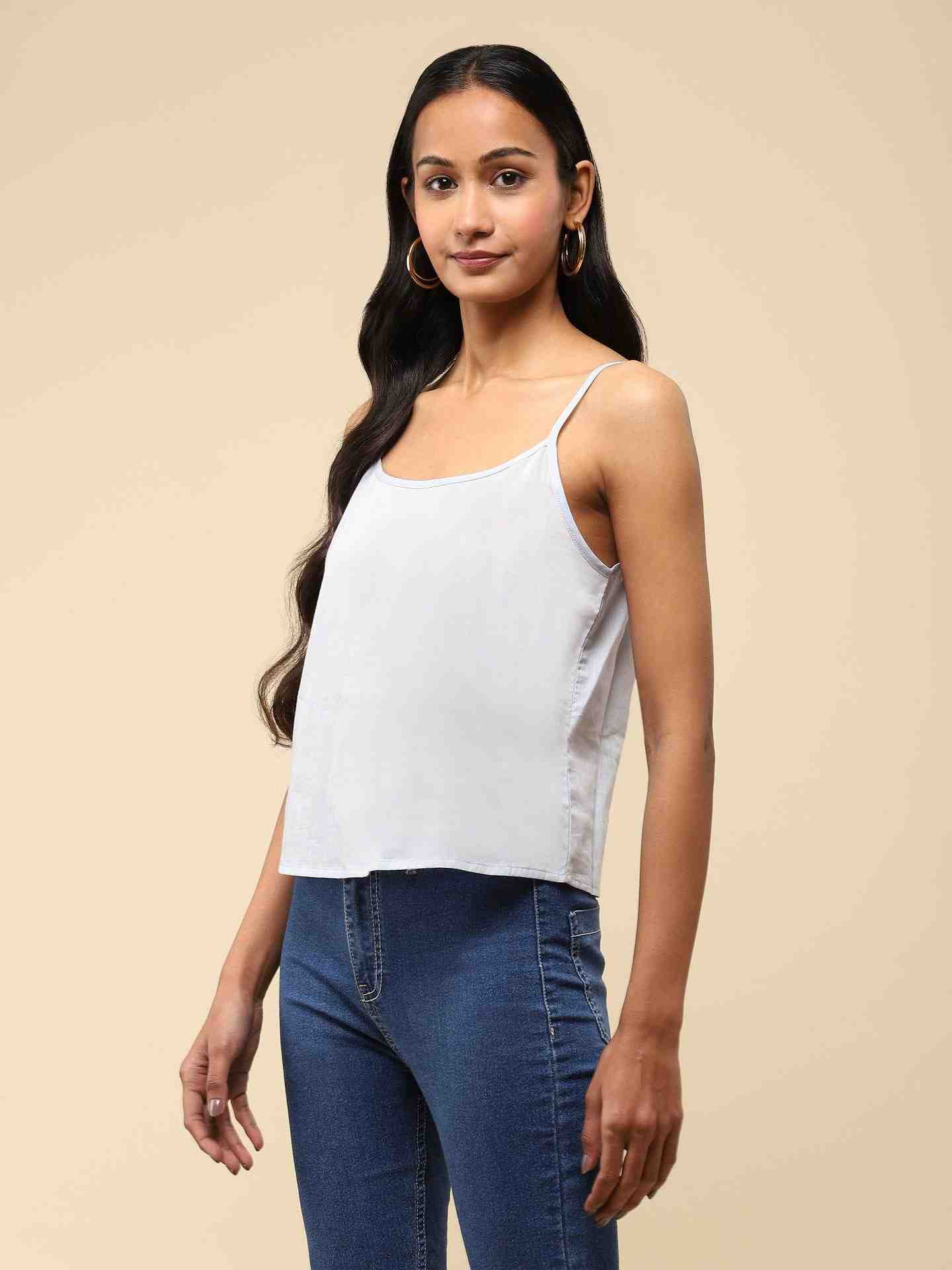 Light Blue Rachana Button-Down Top
