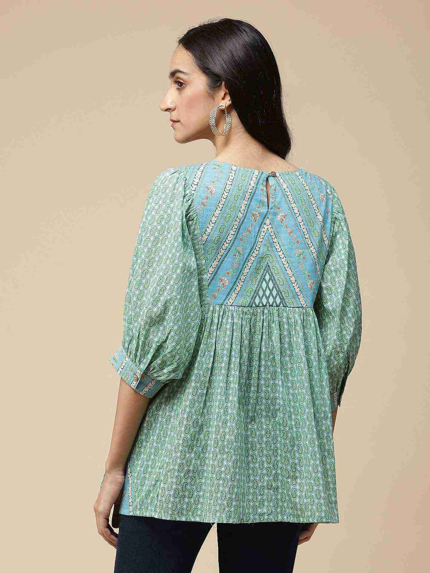 Blue Viti Tiered Top