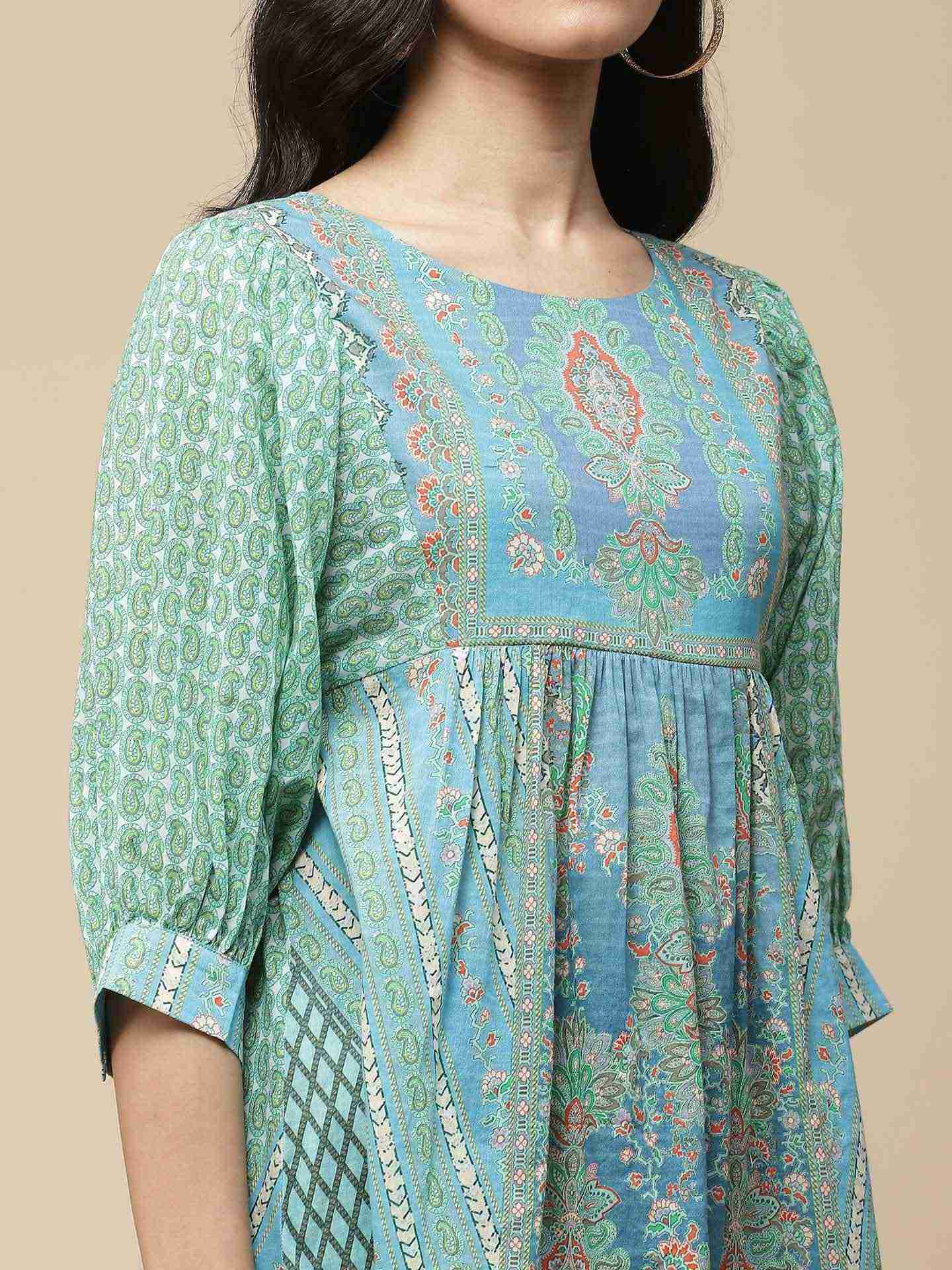 Blue Viti Tiered Top